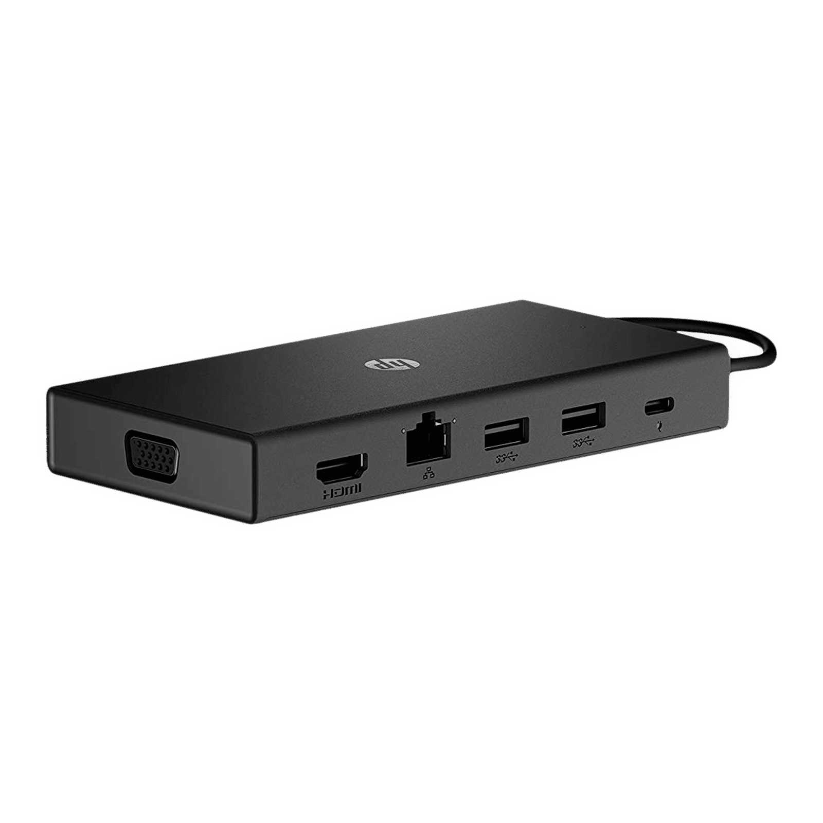 HP Travel USB 3.2 Type C to USB 2.0 Type A, VGA Port, LAN Port, SD Card Slot, MicroSD Card Slot, 3.5mm Stereo, HDMI Type A, USB 3.2 Type C Multi-Port Hub (Pass-Through Charging, Black)_7