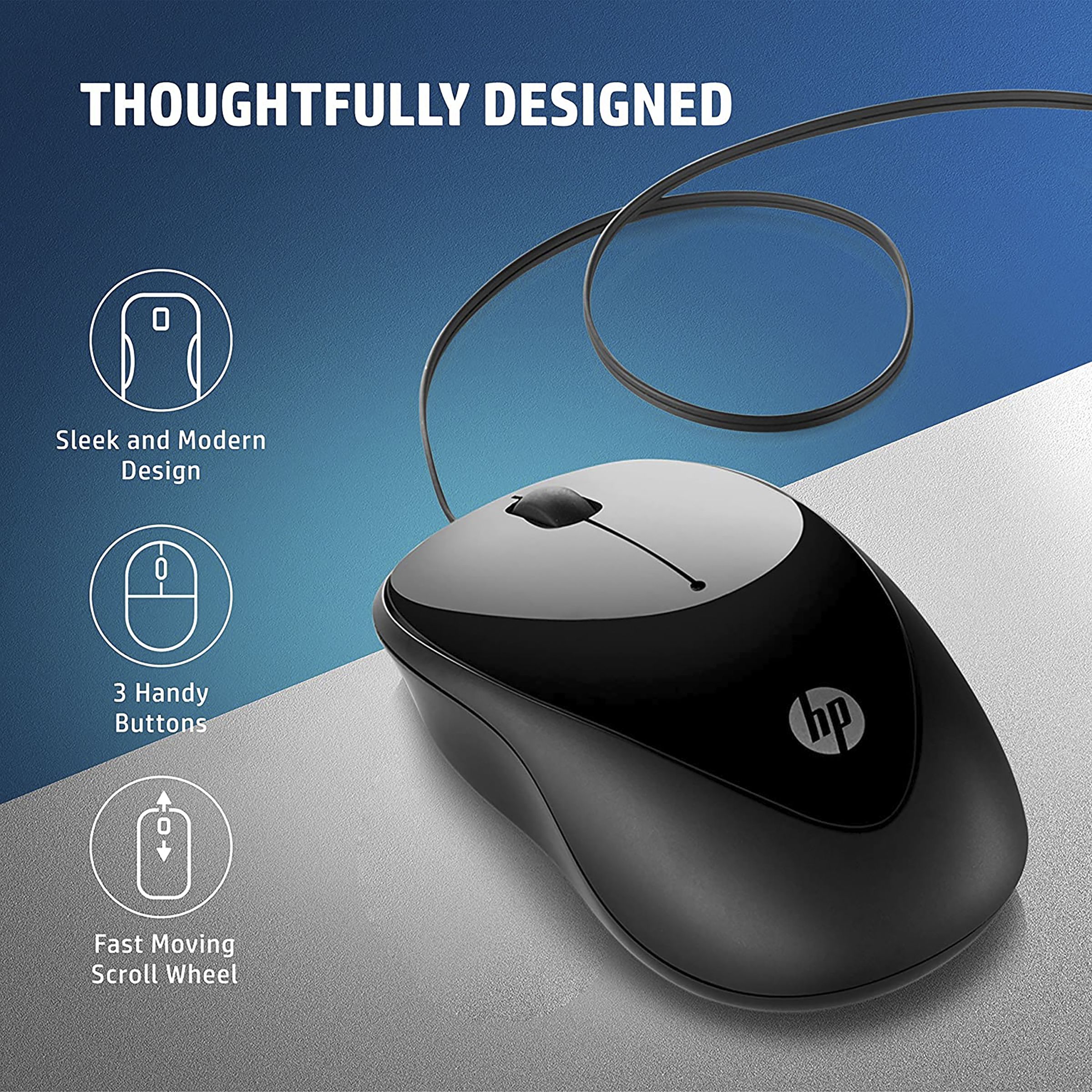 HP X1000 Wired Optical Mouse (1600 DPI, Sleek and Modern, Black) HP X1000 Wired Optical Mouse (1600 DPI, Sleek and Modern, Black)_6