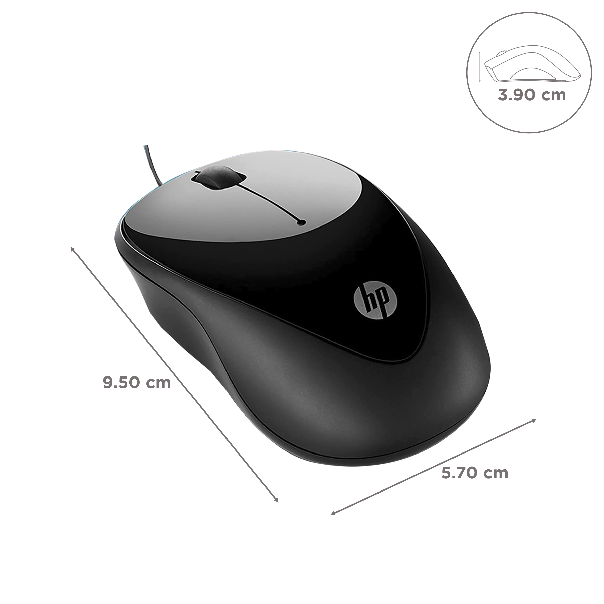 HP X1000 Wired Optical Mouse (1600 DPI, Sleek and Modern, Black) HP X1000 Wired Optical Mouse (1600 DPI, Sleek and Modern, Black)_3