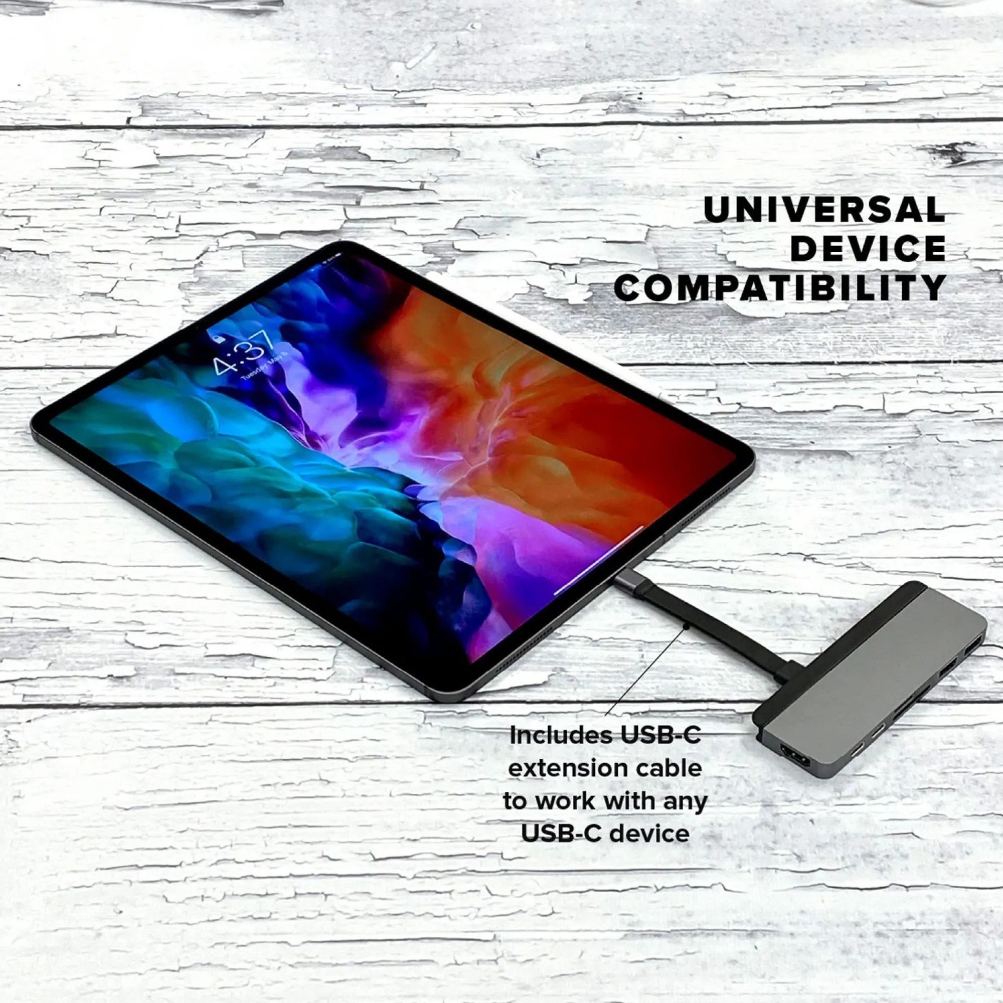 HYPERDRIVE DUO 7-in-2 USB 3.0 Type C to USB 3.0 Type C, USB 3.0 Type A, HDMI Type A, SD Card Slot, MicroSD Card Slot USB Hub (Magnetic Strip Mounting, Space Grey)_9