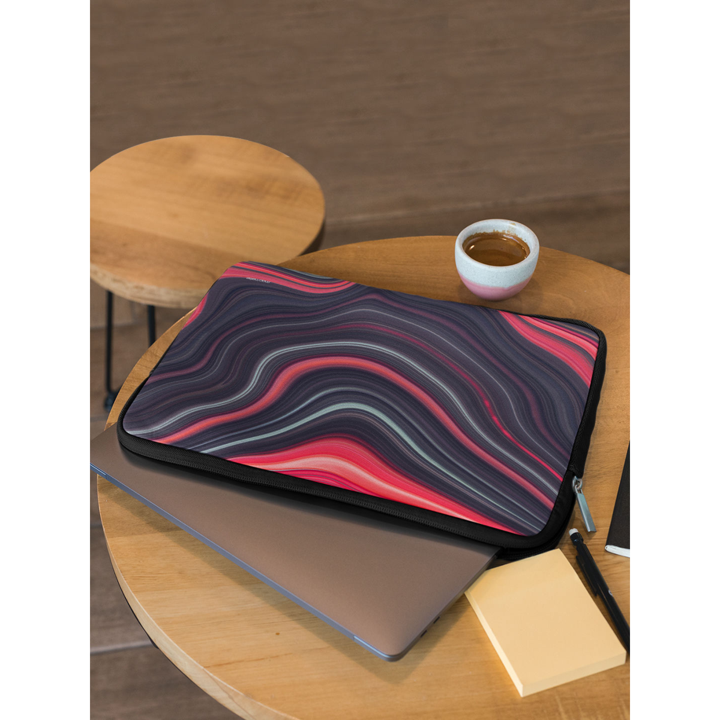 macmerise Liquid Neoprene Laptop Sleeve for 15 Inch Laptop (Water Resistant, Funk Black)_5