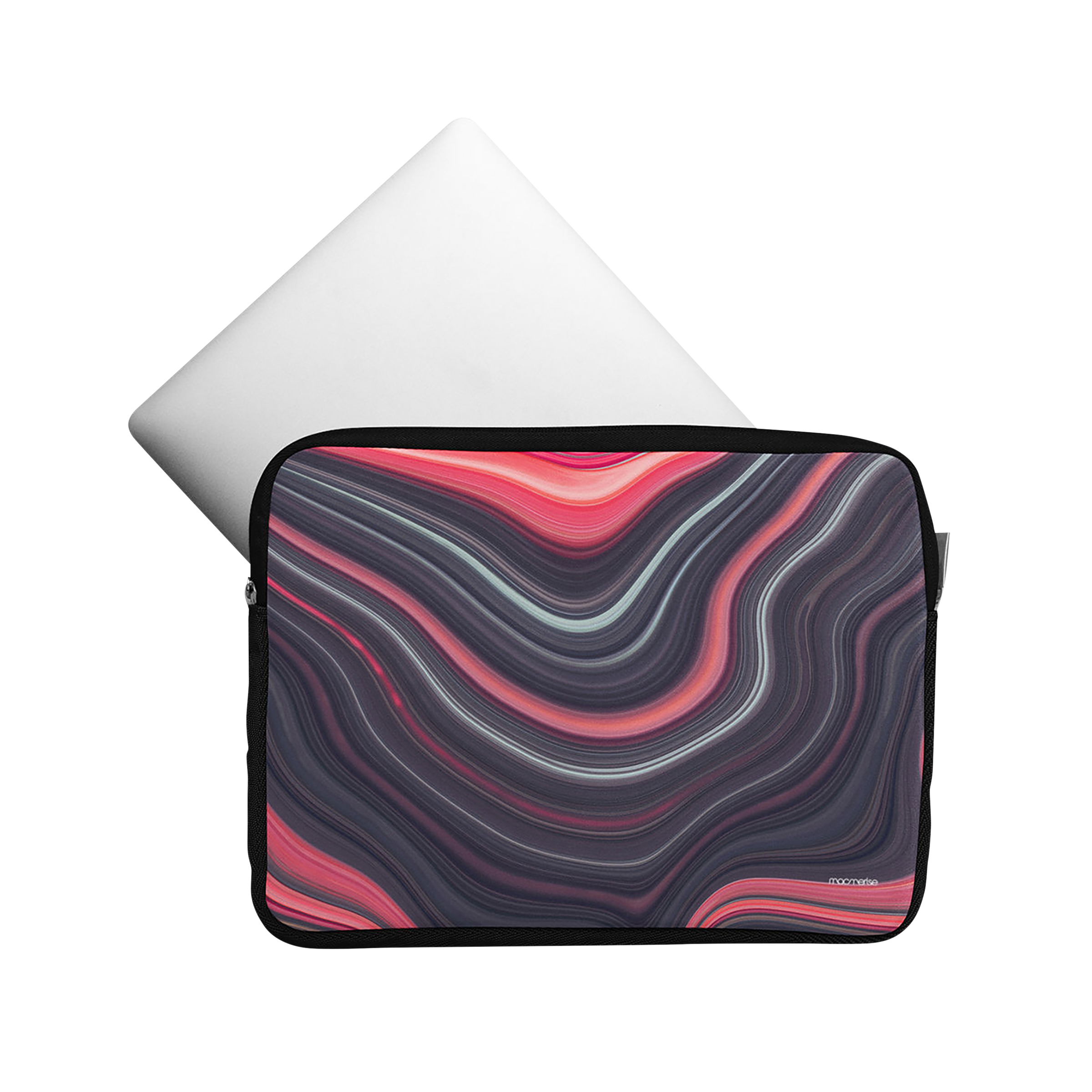 macmerise Liquid Neoprene Laptop Sleeve for 15 Inch Laptop (Water Resistant, Funk Black)_6