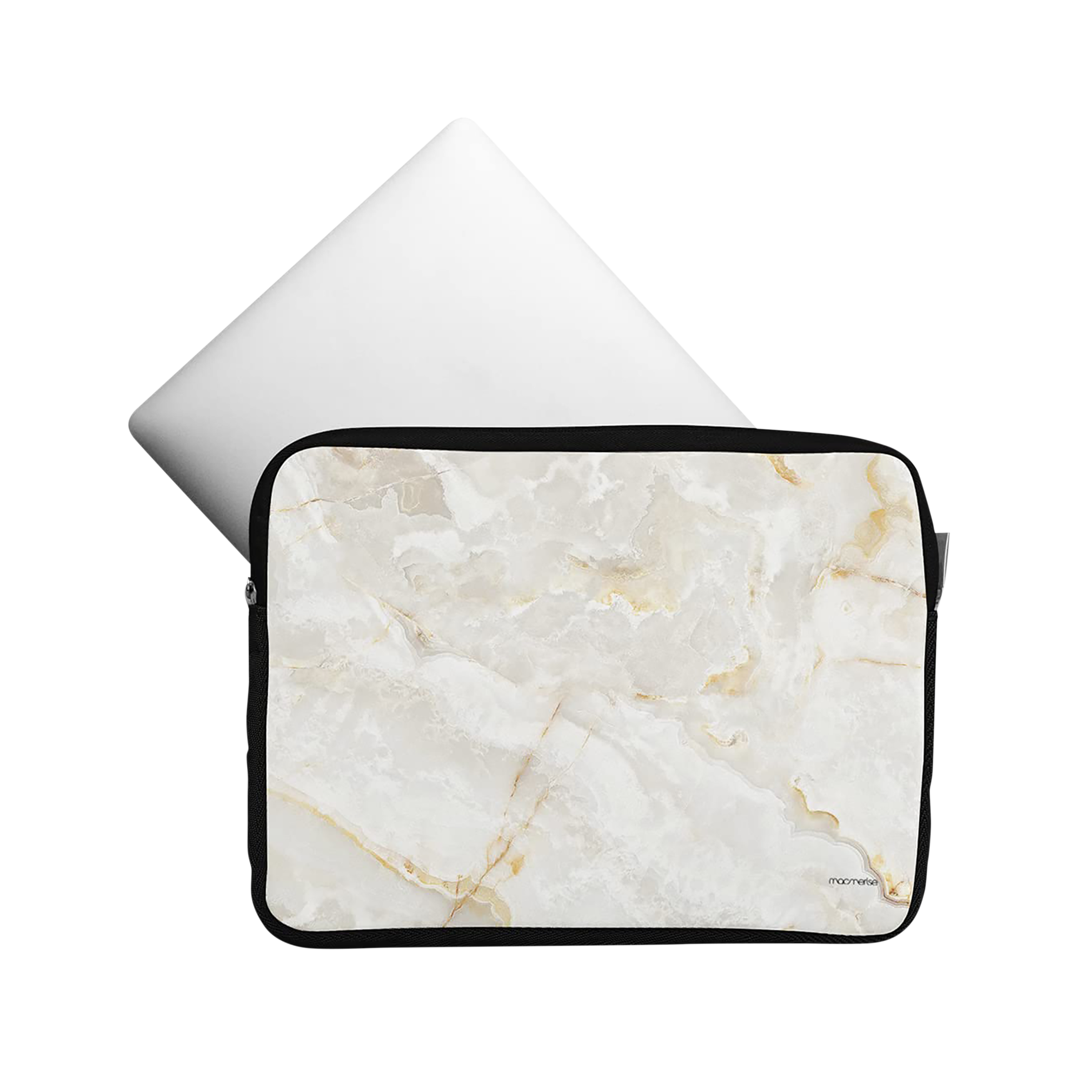 macmerise Marble Neoprene Laptop Sleeve for 15 Inch Laptop (Water Resistant, Creama Marfil)_6
