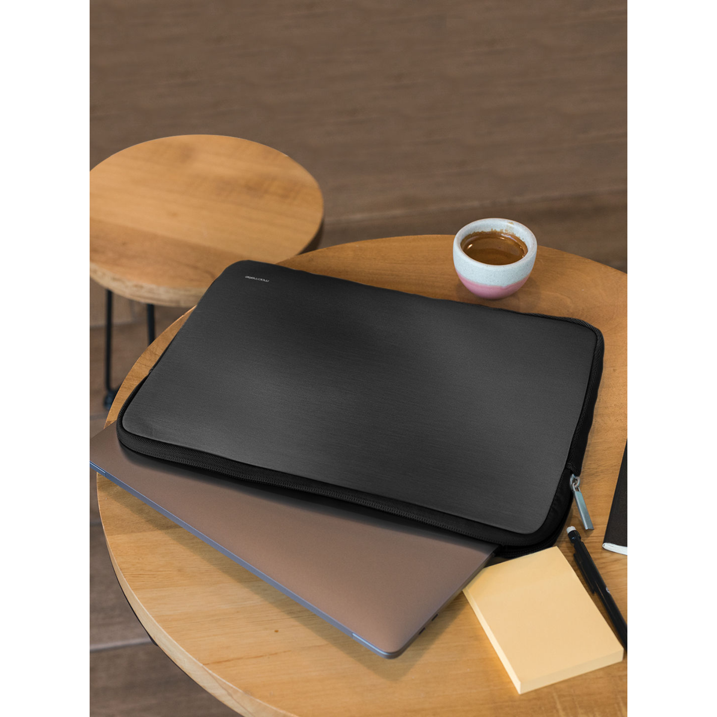 macmerise Brushed Neoprene Laptop Sleeve for 15 Inch Laptop (Water Resistant, Metal Deep Grey)_5