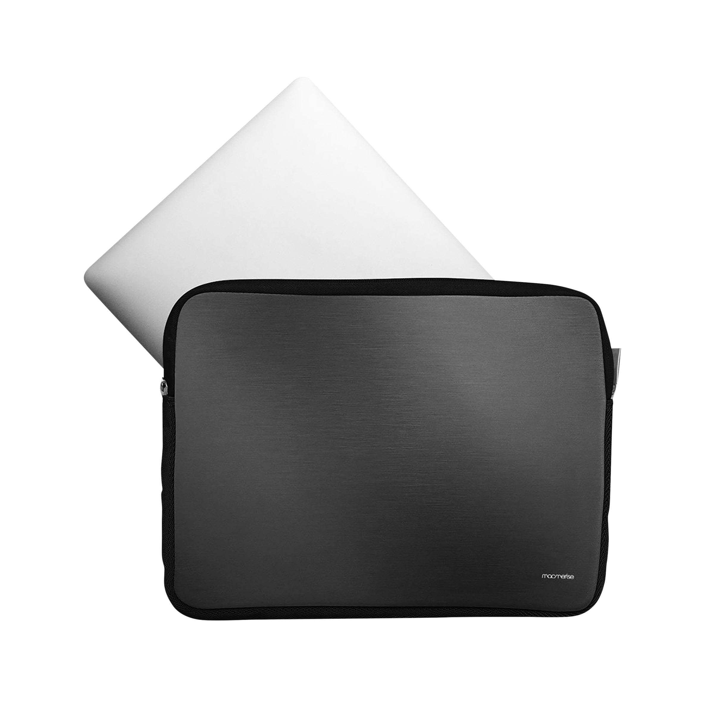 macmerise Brushed Neoprene Laptop Sleeve for 15 Inch Laptop (Water Resistant, Metal Deep Grey)_6