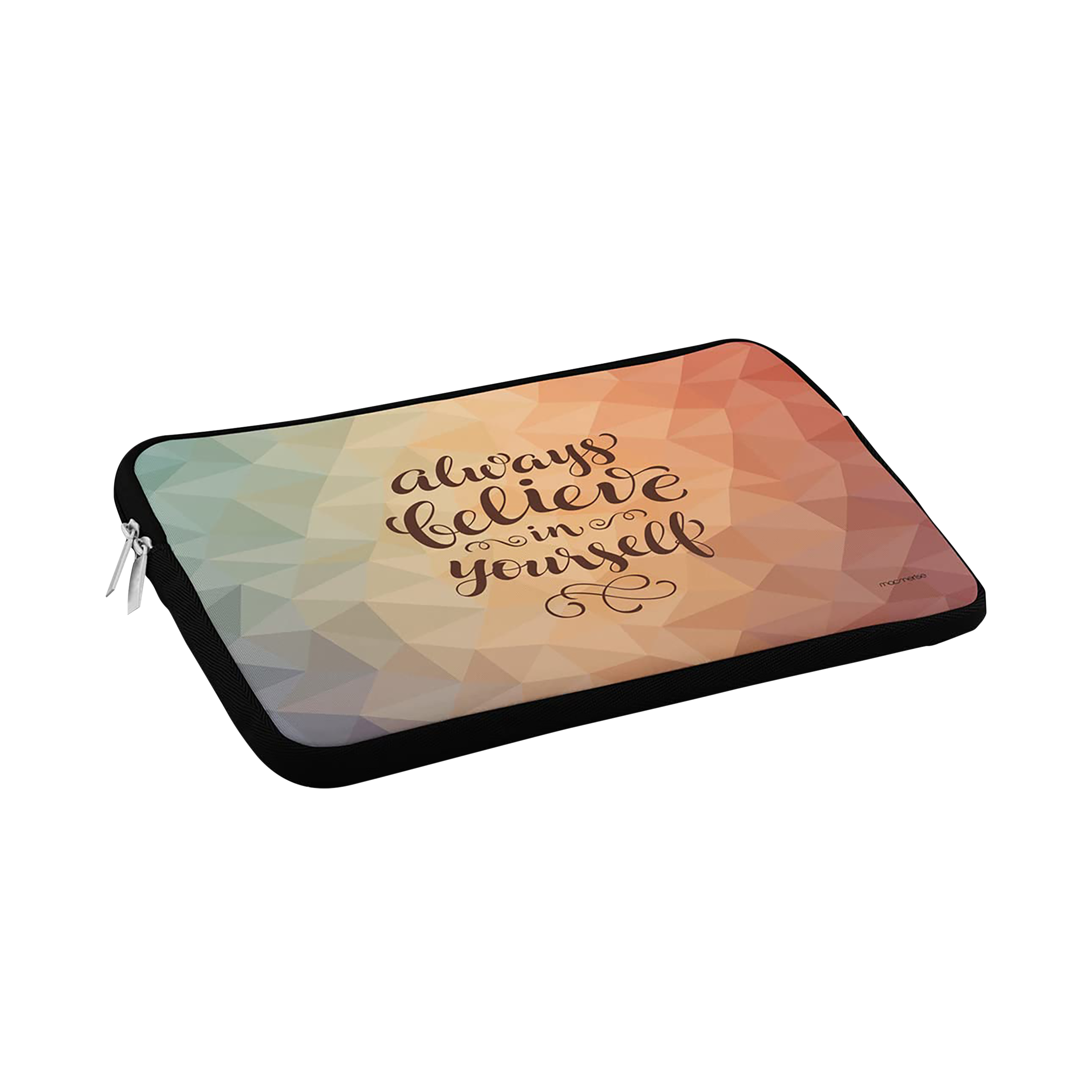 macmerise Believe in yourself Neoprene Laptop Sleeve for 15 Inch Laptop (Water Resistant, Multi Color)_1