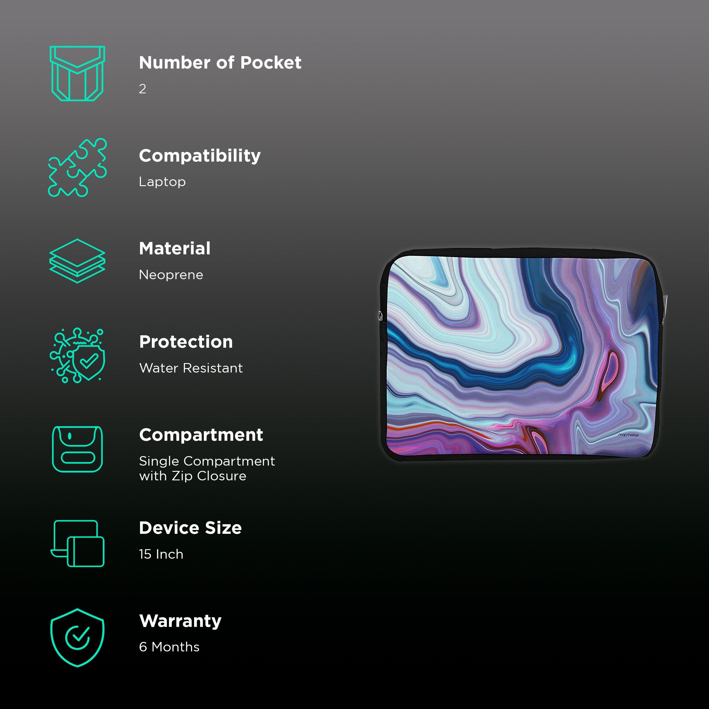 macmerise Liquid Neoprene Laptop Sleeve for 15 Inch Laptop (Water Resistant, Funk Purple)_2