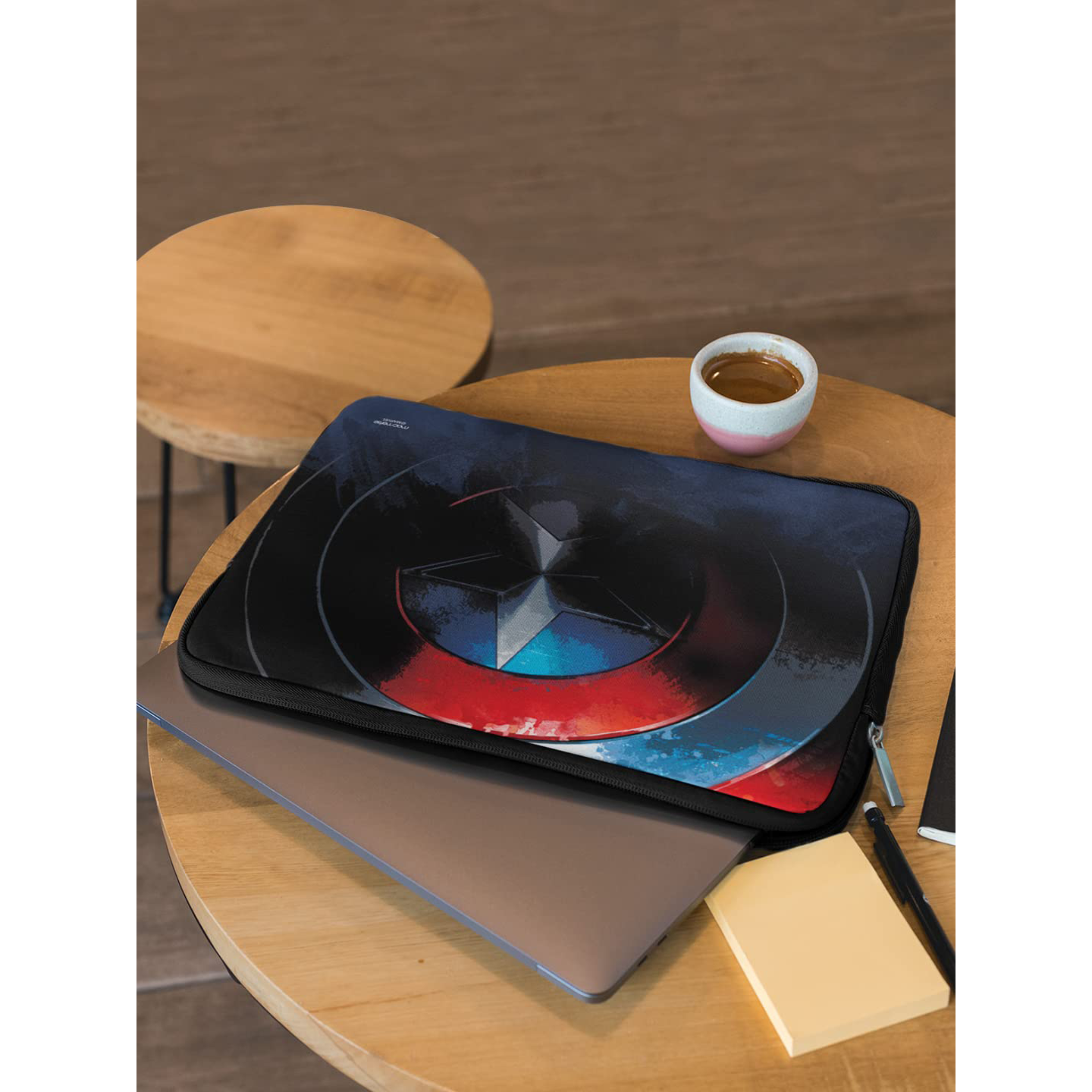 macmerise Grunge Cap Shield Neoprene Laptop Sleeve for 15 Inch Laptop (Water Resistant, Multi Color)_5