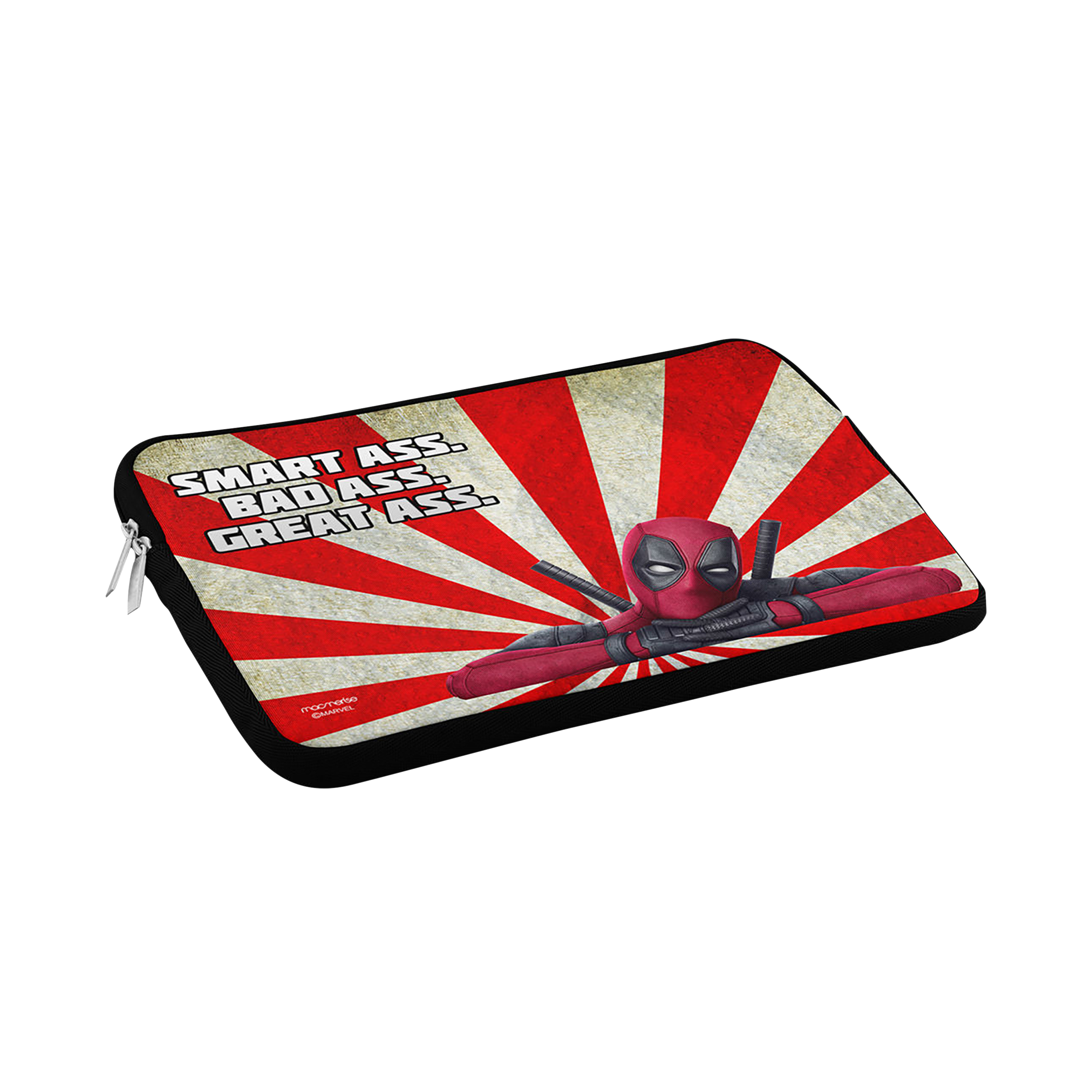 macmerise Smart Ass Deadpool Neoprene Laptop Sleeve for 15 Inch Laptop (Water Resistant, Multi Color)_1