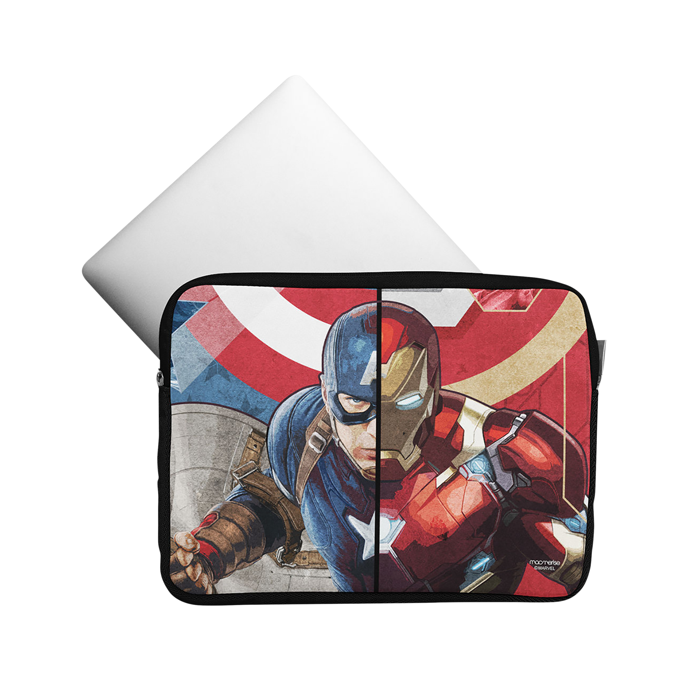 macmerise Man vs Machine Neoprene Laptop Sleeve for 15 Inch Laptop (Water Resistant, Multi Color)_6