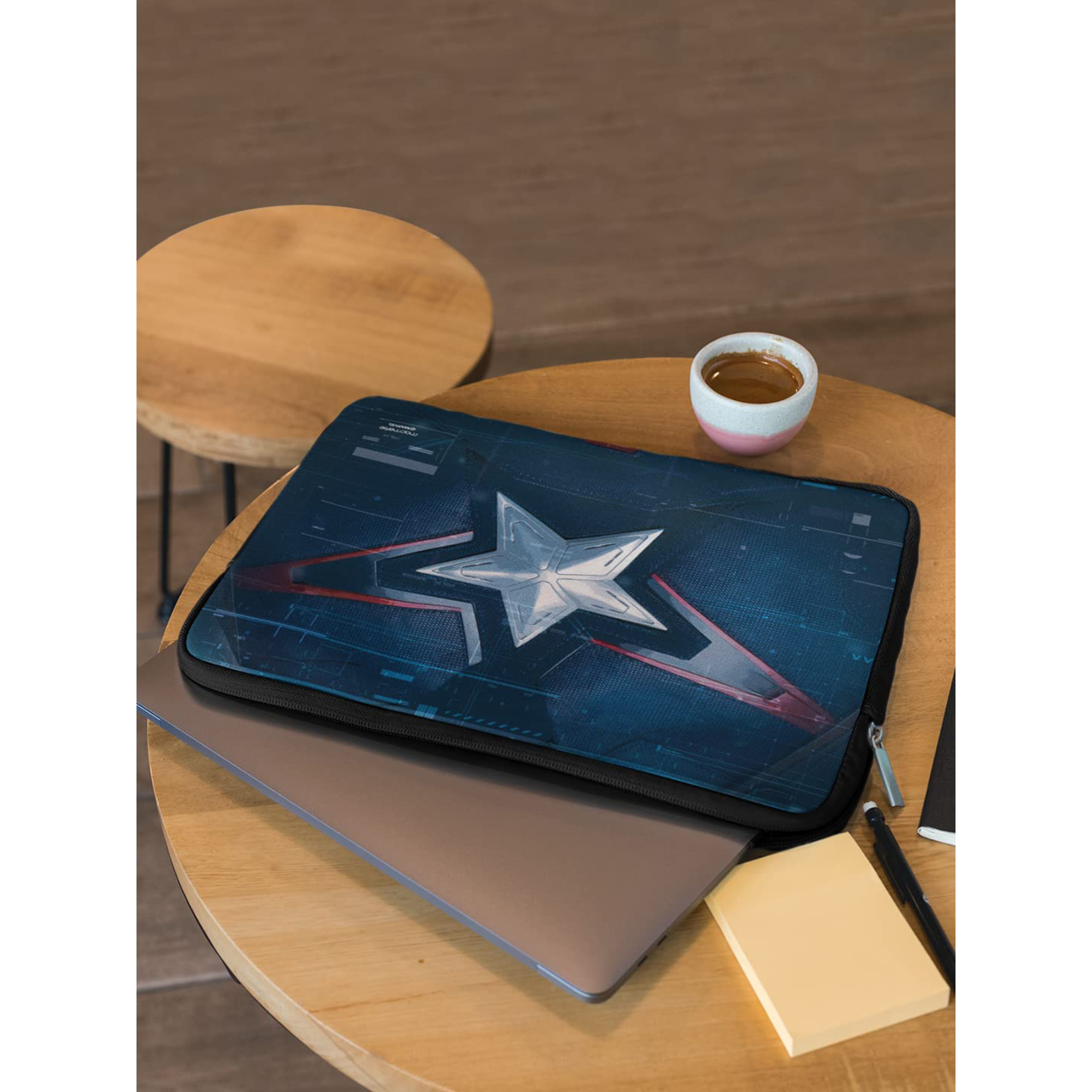 macmerise Suit up Captain Neoprene Laptop Sleeve for 15 Inch Laptop (Water Resistant, Multi Color)_5