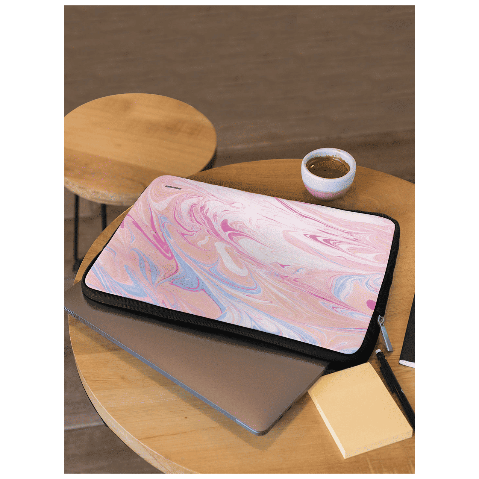 macmerise Marble Neoprene Laptop Sleeve for 13 Inch Laptop (Water Resistant, Petal Pink)_6