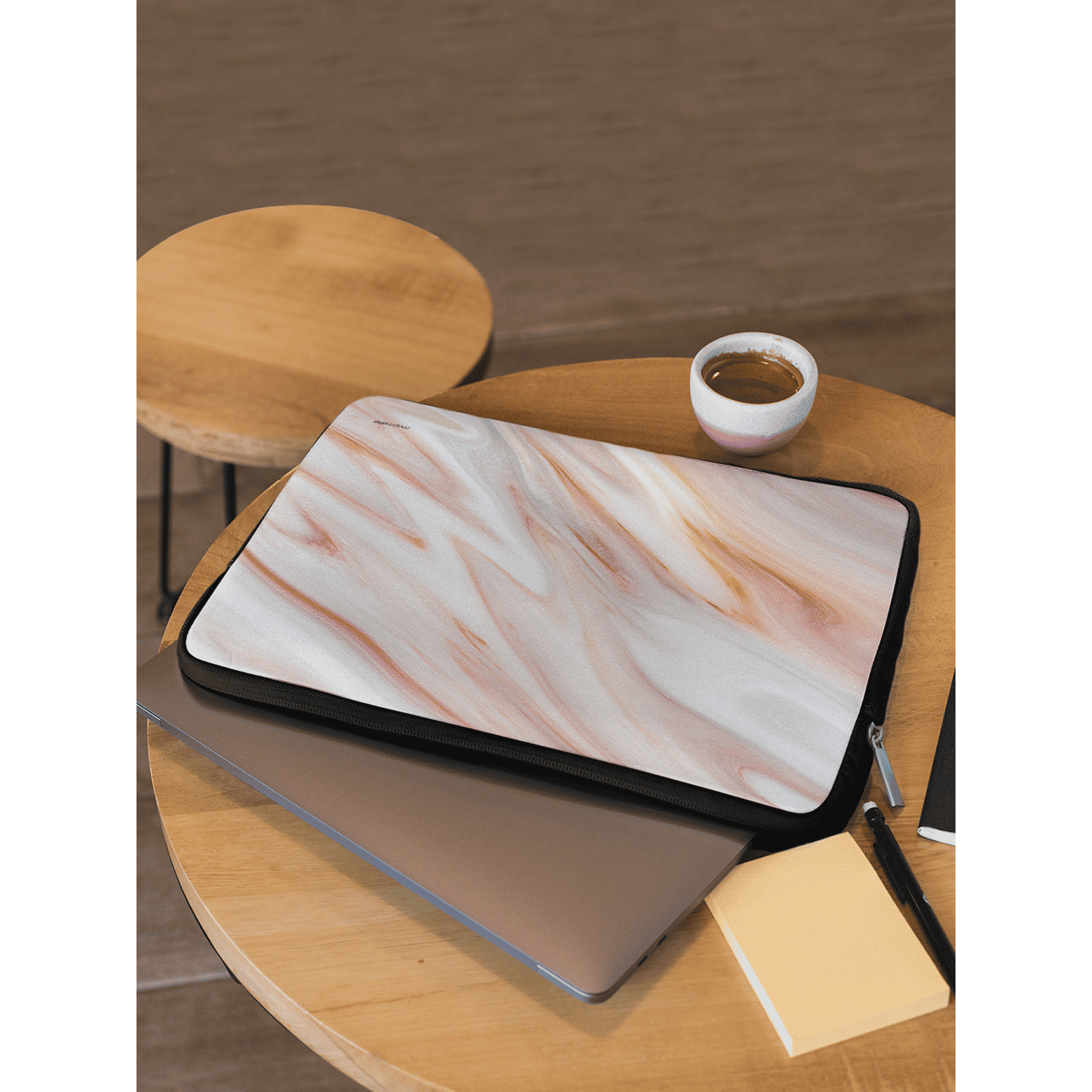 macmerise Marble Neoprene Laptop Sleeve for 13 Inch Laptop (Water Resistant, Rosa Levanto)_4