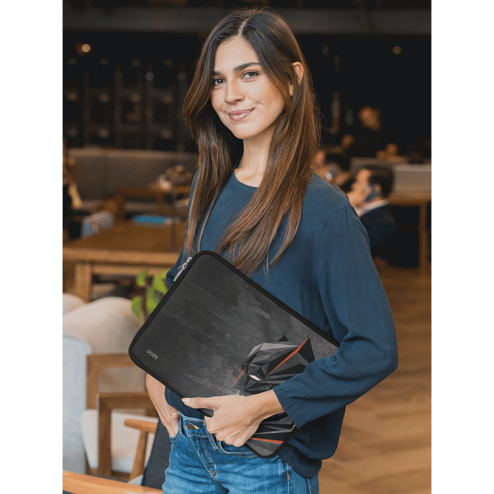 macmerise Batman Geometric Neoprene Laptop Sleeve for 13 Inch Laptop (Water Resistant, Multi Color)_4