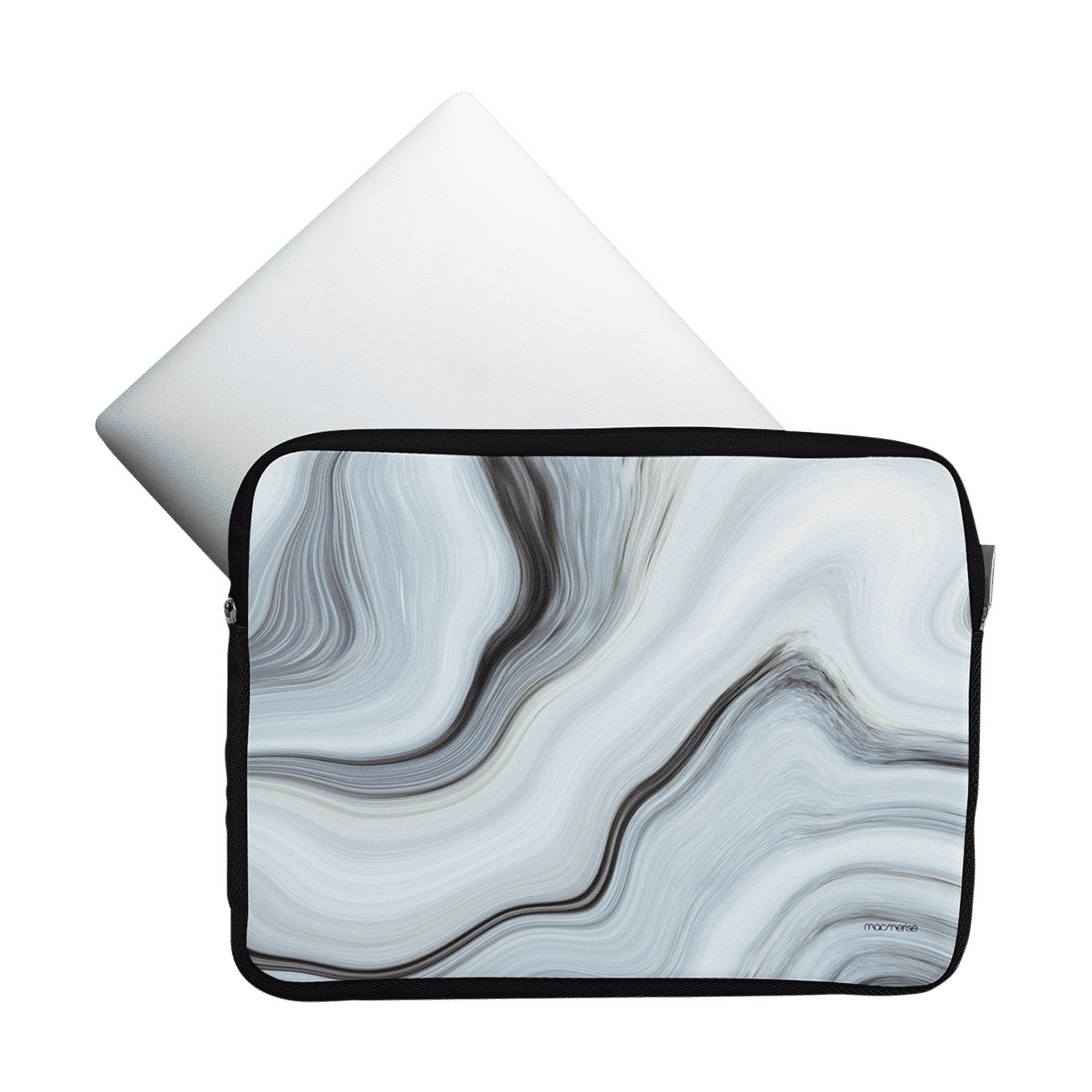 macmerise Liquid Neoprene Laptop Sleeve for 13 Inch Laptop (Water Resistant, Funk White)_6