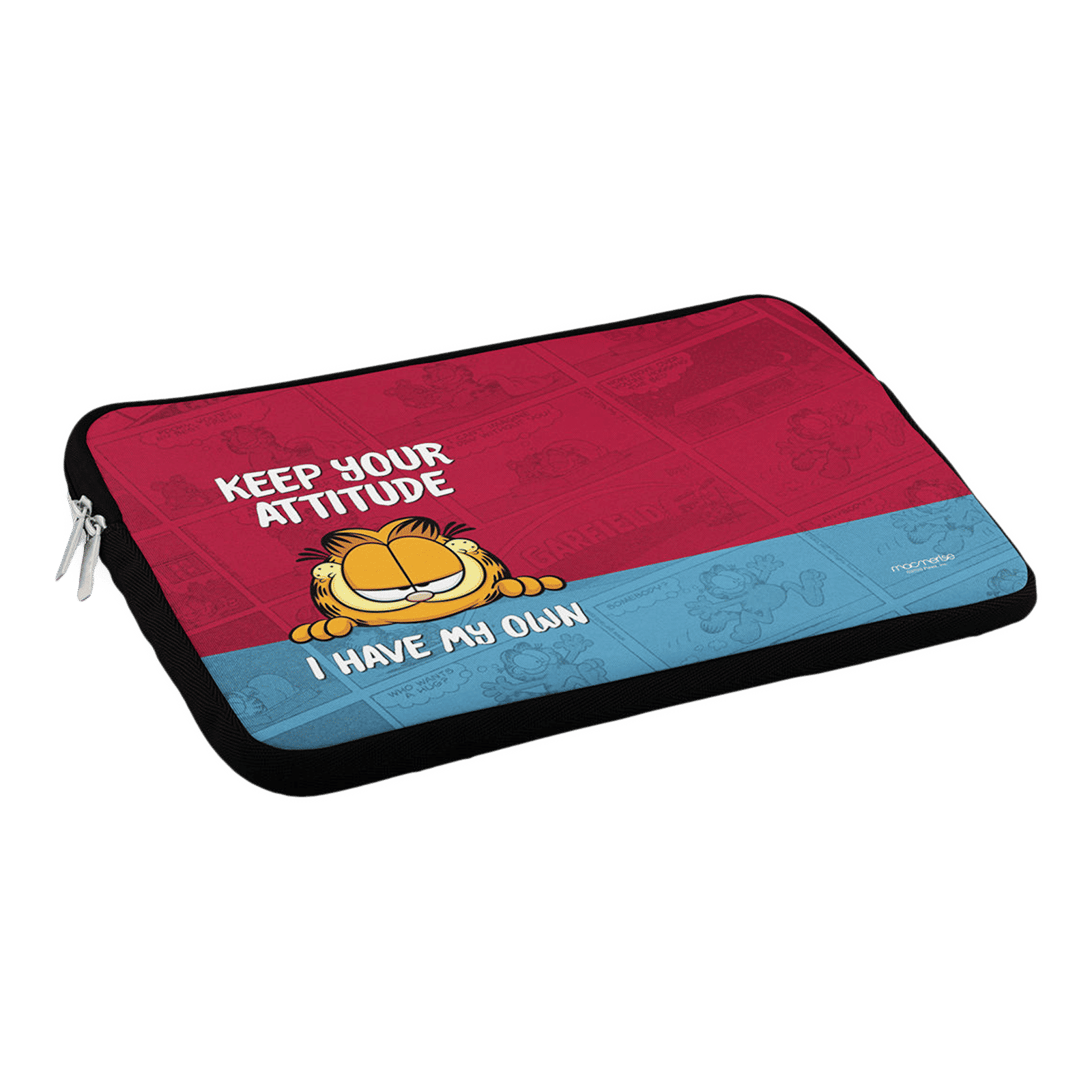 macmerise Attitude Garfield Neoprene Laptop Sleeve for 13 Inch Laptop (Super Sleek & Lightweight, Multi Color)_4