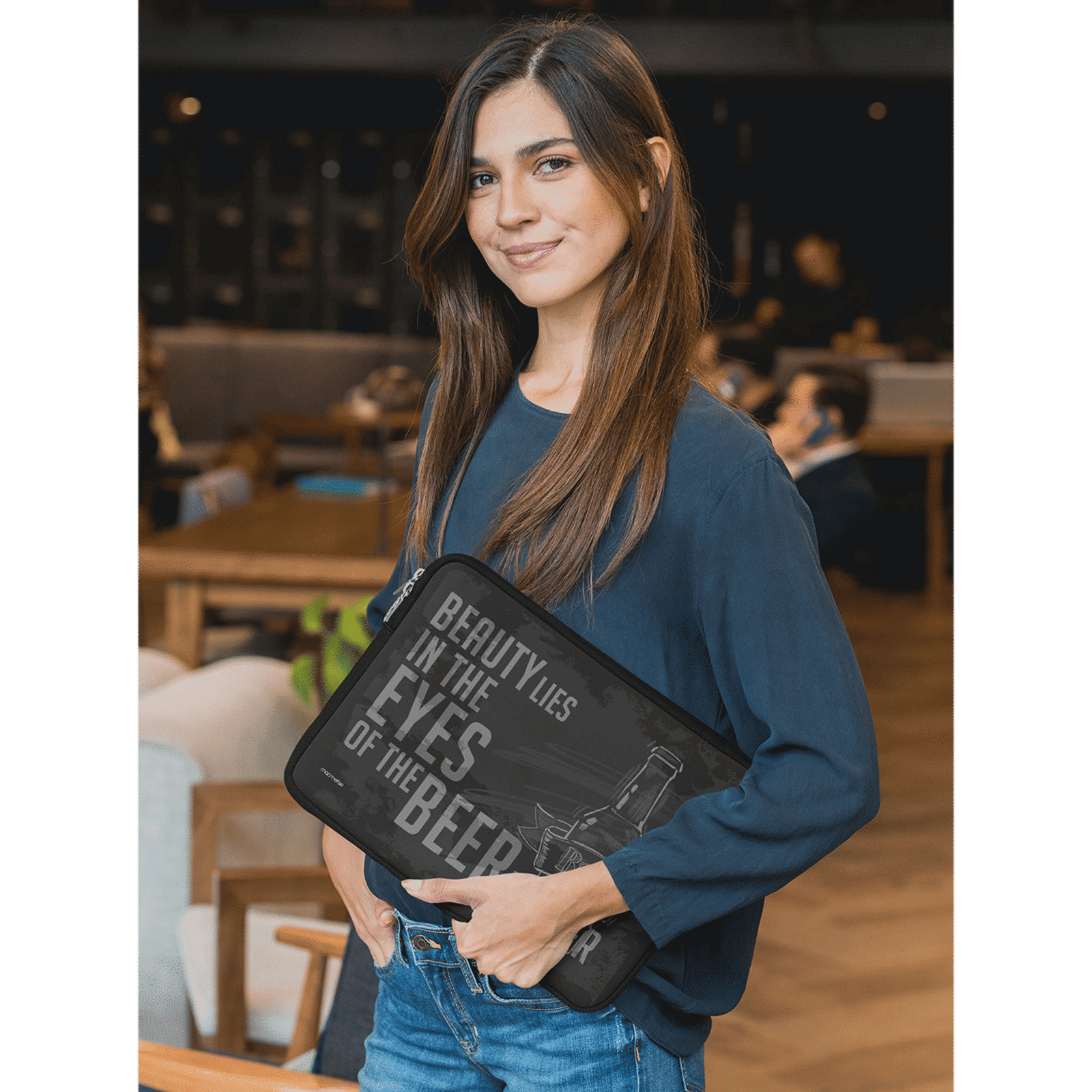 macmerise Beer Holder Neoprene Laptop Sleeve for 13 Inch Laptop (Water Resistant, Multi Color)_5