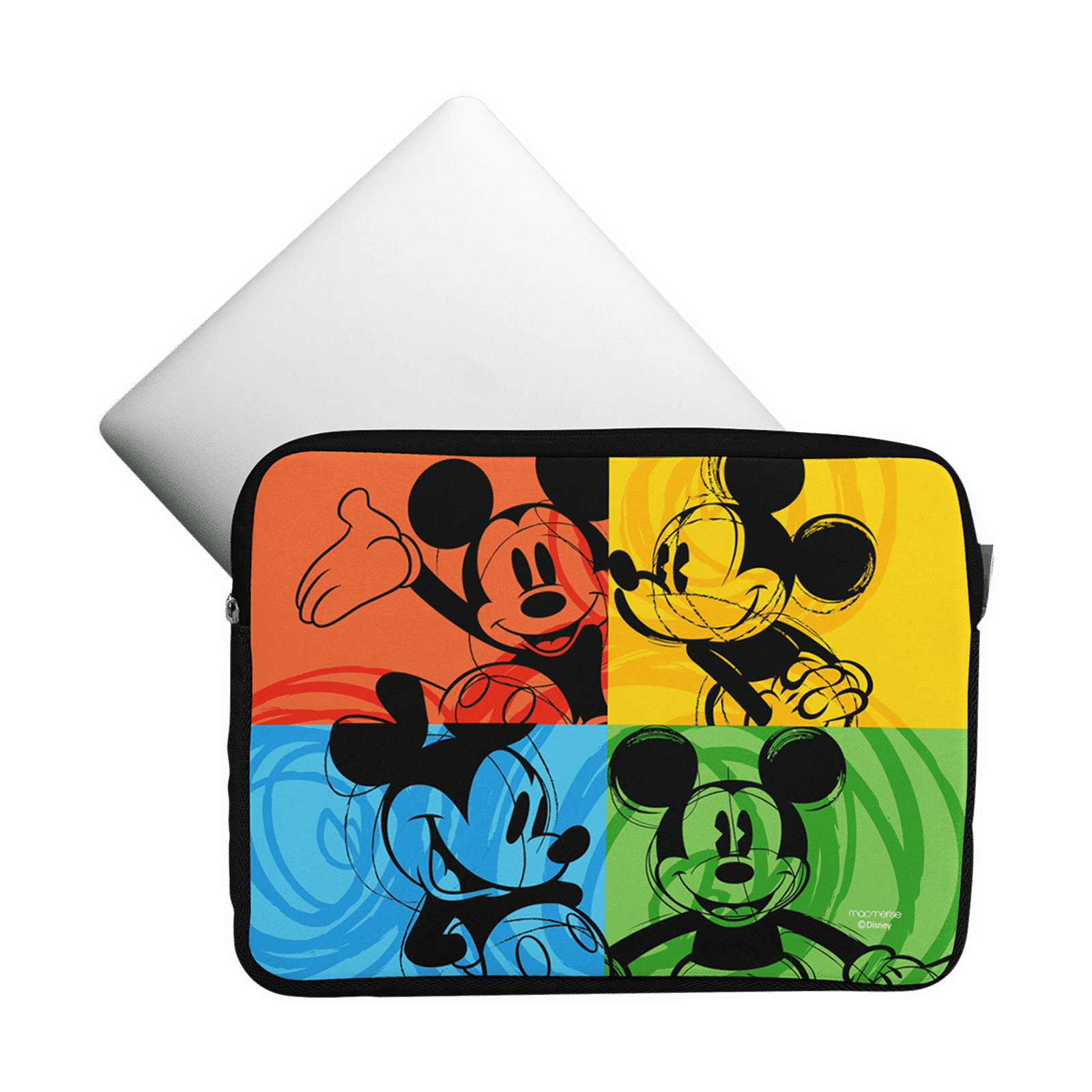 macmerise Shades of Mickey Neoprene Laptop Sleeve for 13 Inch Laptop (Water Resistant, Multi Color)_7