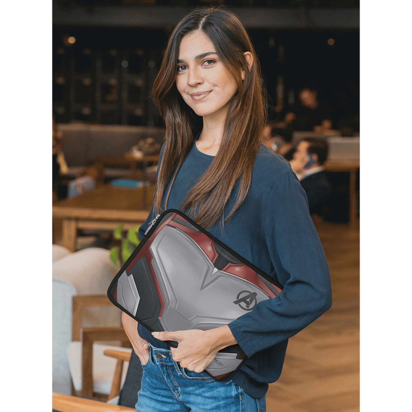 macmerise Avengers Endgame Suit Neoprene Laptop Sleeve for 13 Inch Laptop (Water Resistant, Multi Color)_5