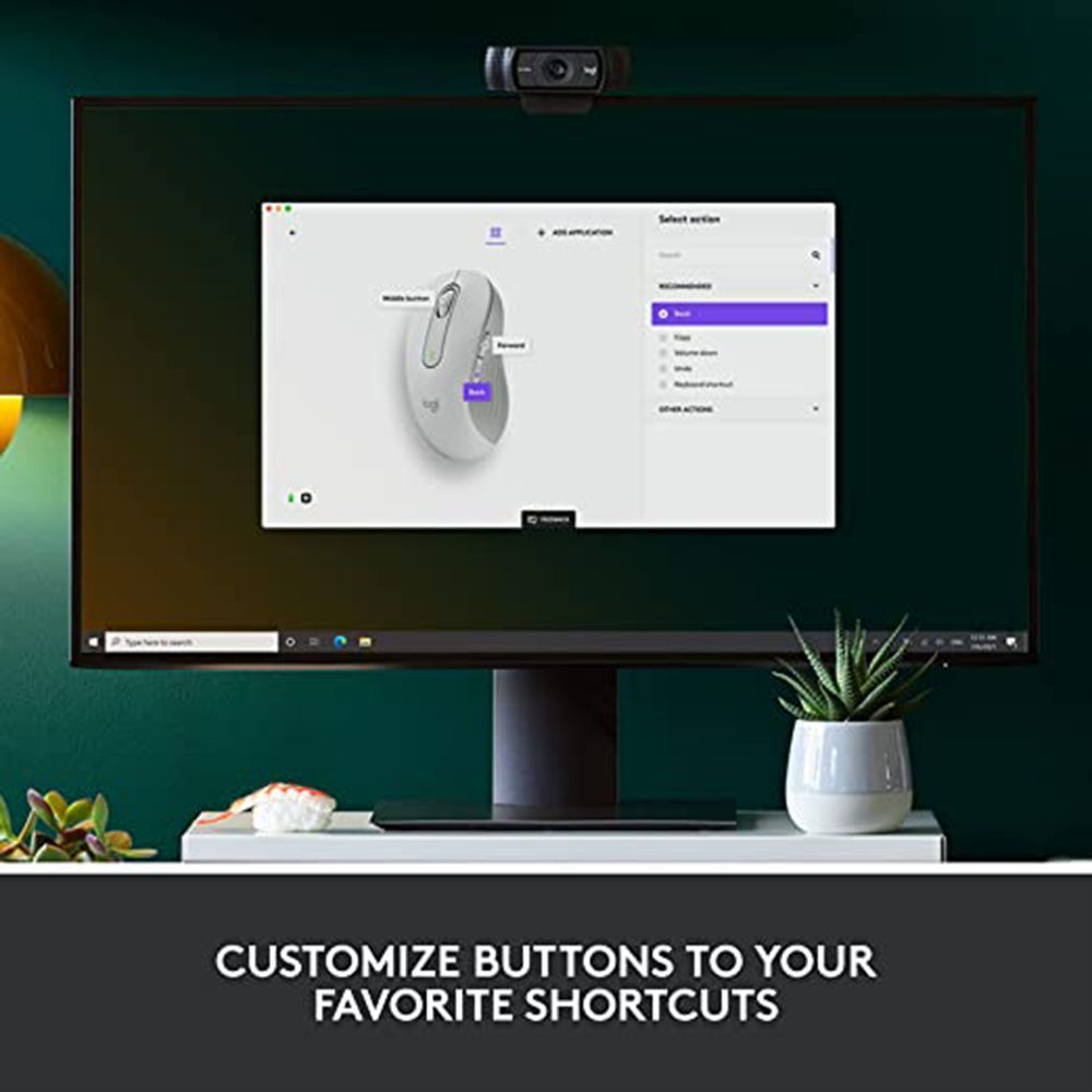 logitech Signature M650 Wireless Optical Performance Mouse with Customizable Buttons (4000 DPI Adjustable, Multi Device Connectivity, Off White)_10