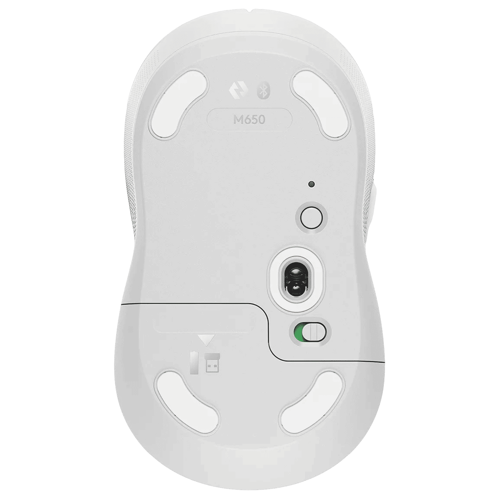 logitech Signature M650 Wireless Optical Performance Mouse with Customizable Buttons (4000 DPI Adjustable, Multi Device Connectivity, Off White)_7