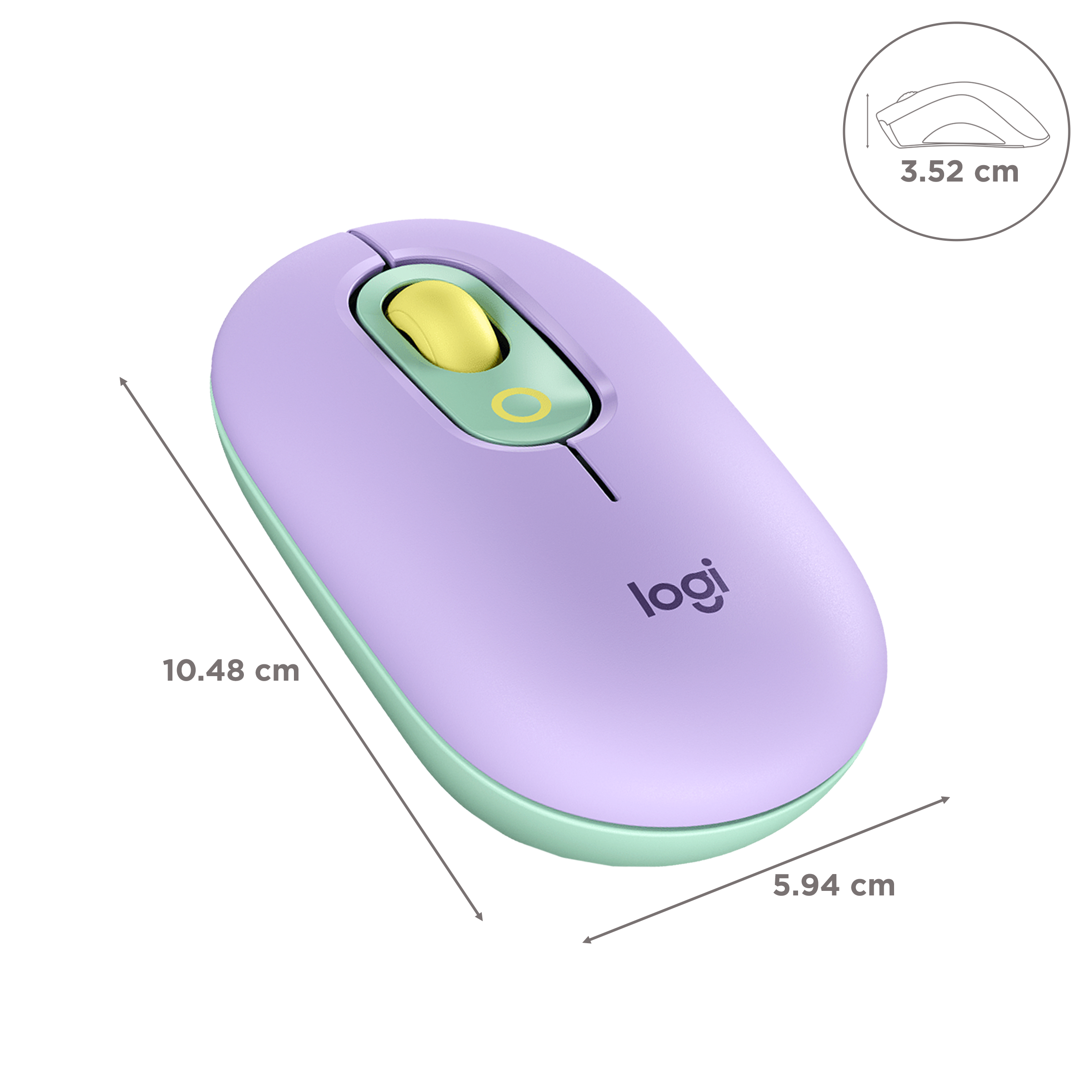 logitech POP Wireless Optical Performance Mouse with Silent Click Buttons (4000 DPI Adjustable, Multi Device Connectivity, Daydream)_3