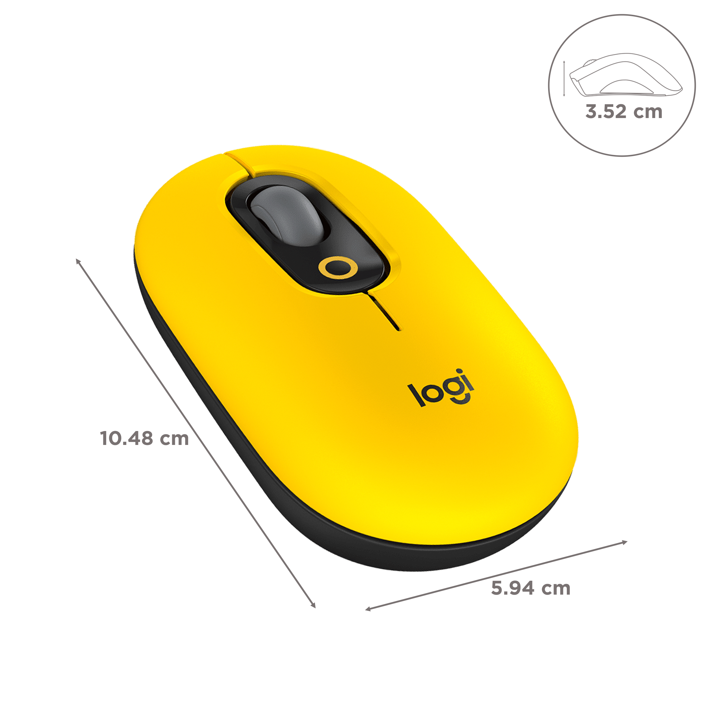 logitech POP Wireless Optical Performance Mouse with Silent Click Buttons (4000 DPI Adjustable, Multi Device Connectivity, Blast)_3