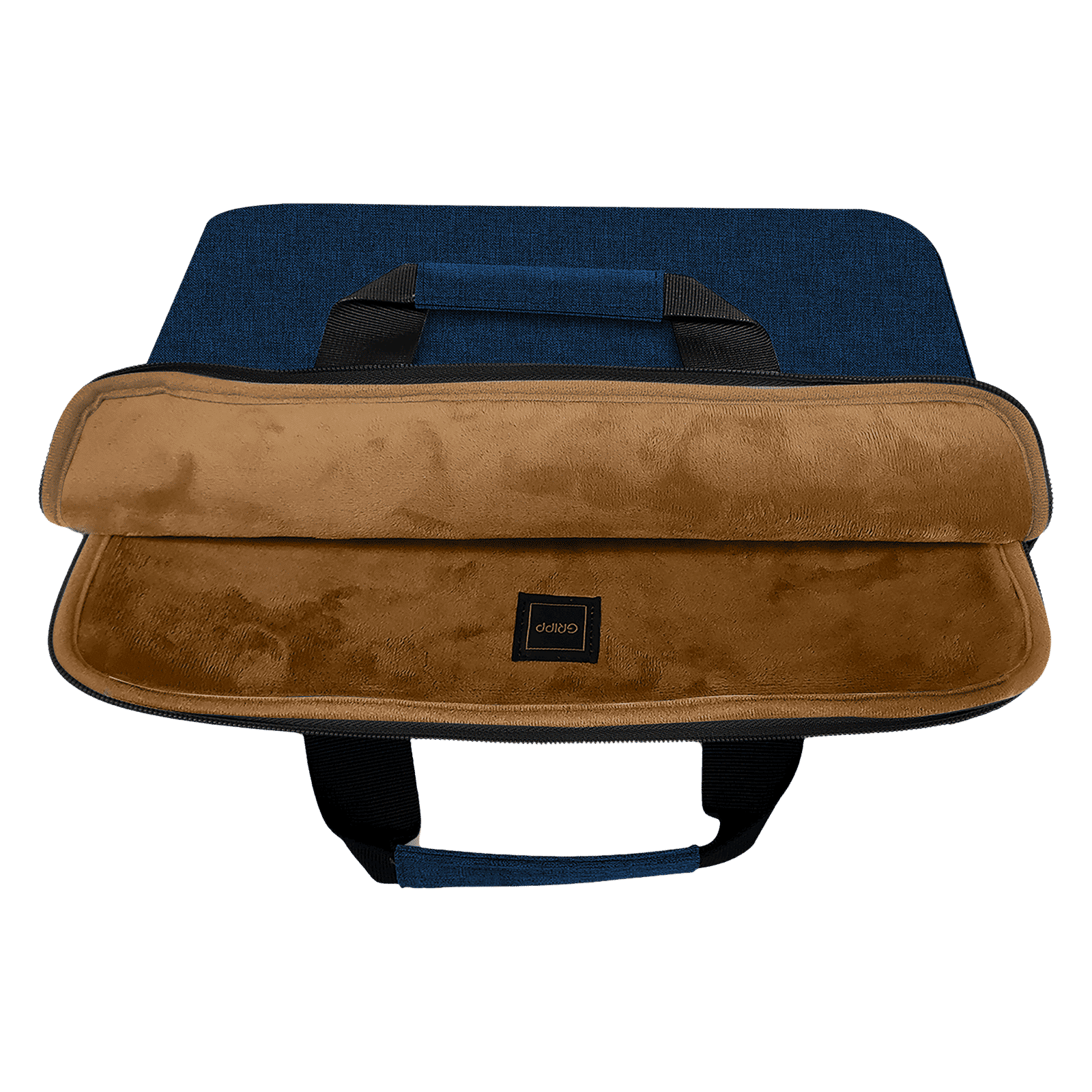 GRIPP Lecon Polyurethane Leather, Velvet Laptop Sleeve for 13.3 & 14 Inch Laptop (Water Repellent, Blue)_4