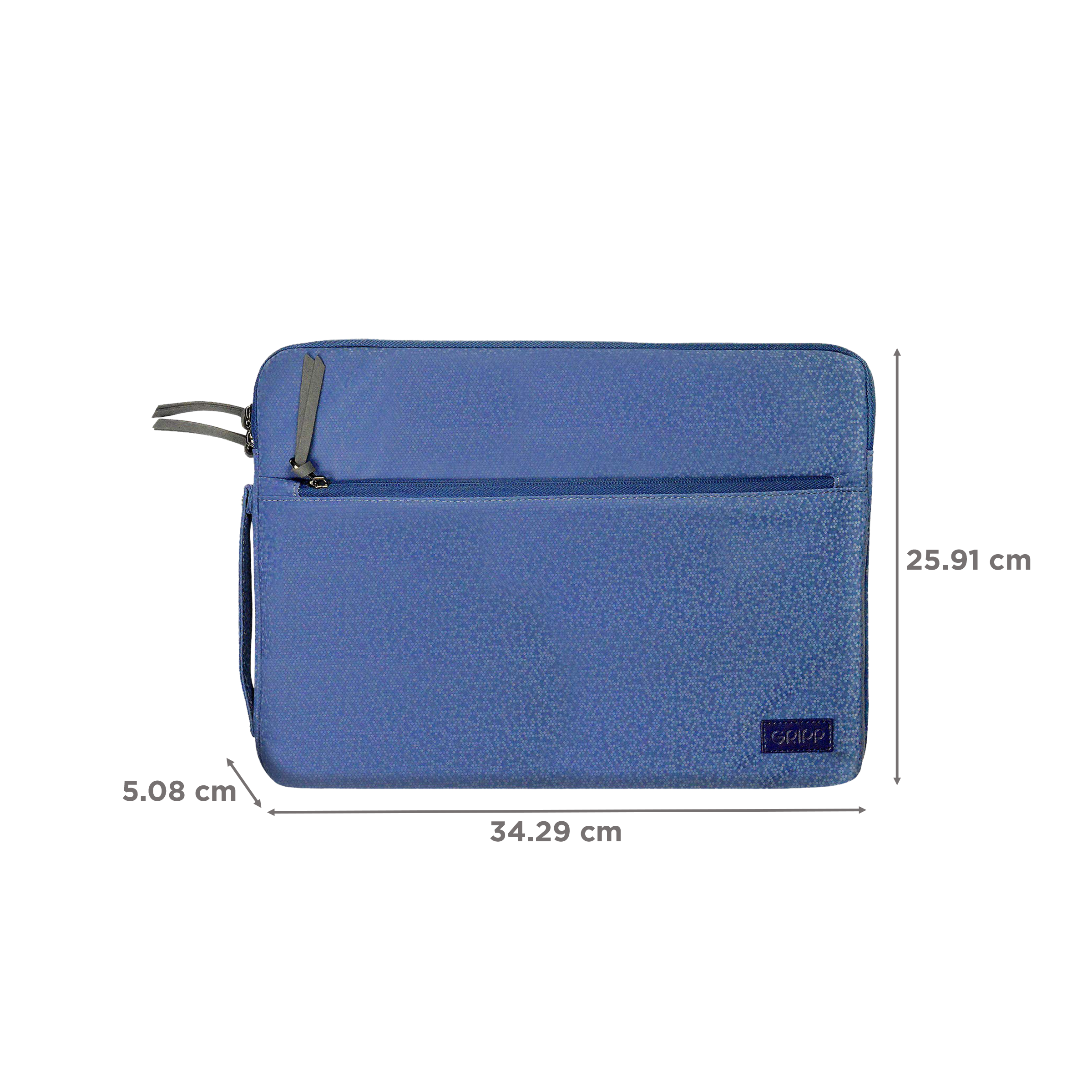 GRIPP Cello Slim Fabric, TPU Laptop Sleeve for 13.3 & 14 Inch Laptop (Water Repellent, Blue)_2