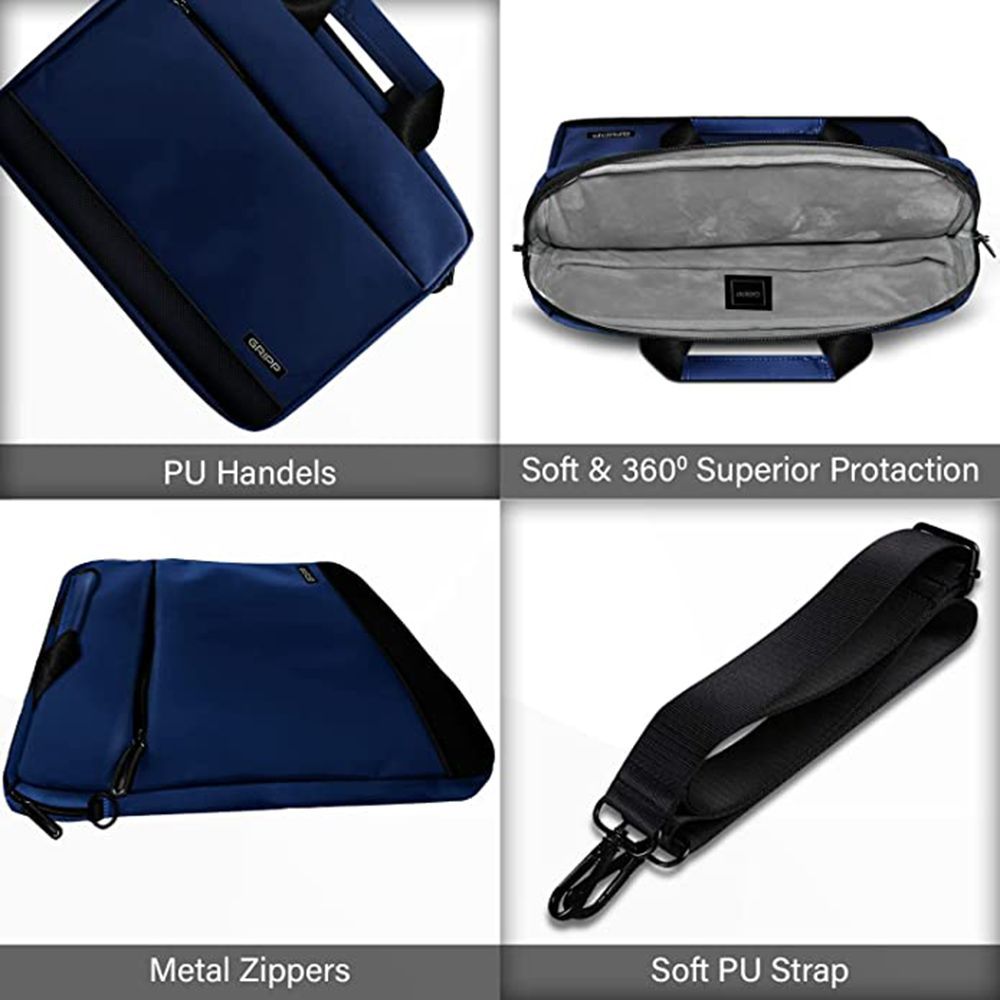 GRIPP Bolt Nylon Laptop Sling Bag for 13.3 & 14 Inch Laptop (Water Repellent, Cyan)_4