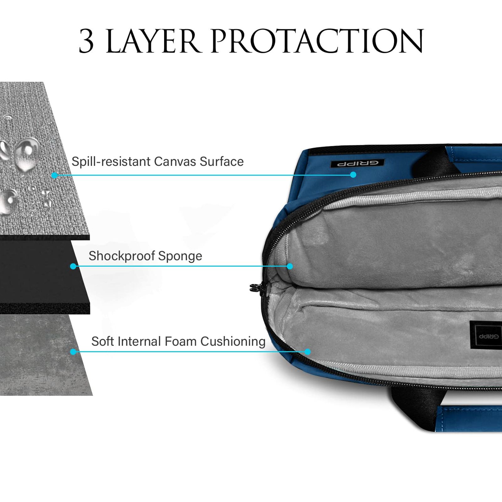 GRIPP Bolt Nylon Laptop Sling Bag for 13.3 & 14 Inch Laptop (Water Repellent, Green) GRIPP Bolt Nylon Laptop Sling Bag for 13.3 & 14 Inch Laptop (Water Repellent, Green)_5