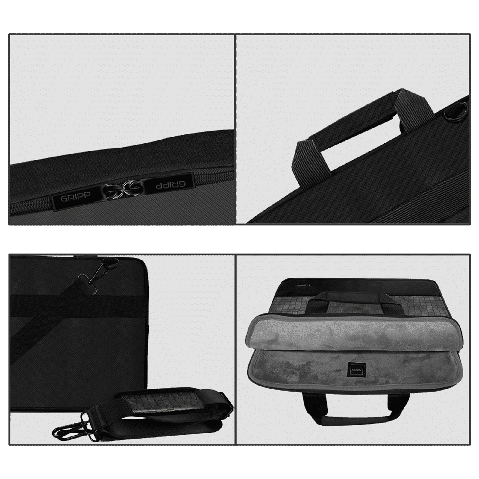 GRIPP Croc Compact Nylon Laptop Sling Bag for 13.3 & 14 Inch Laptop (Water Repellent, Green)_6