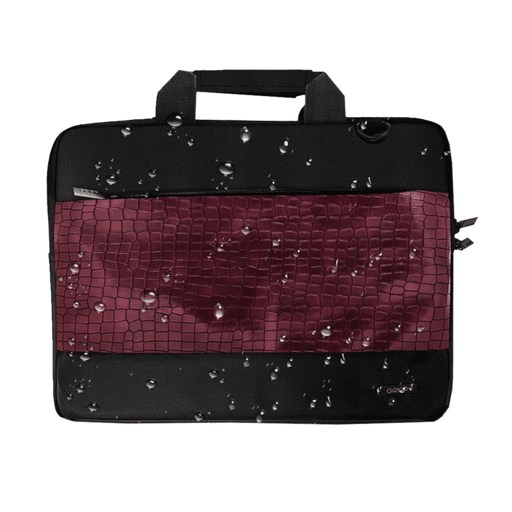 GRIPP Croc Compact Nylon Laptop Sling Bag for 13.3 & 14 Inch Laptop (Water Repellent, Burgundy)_6