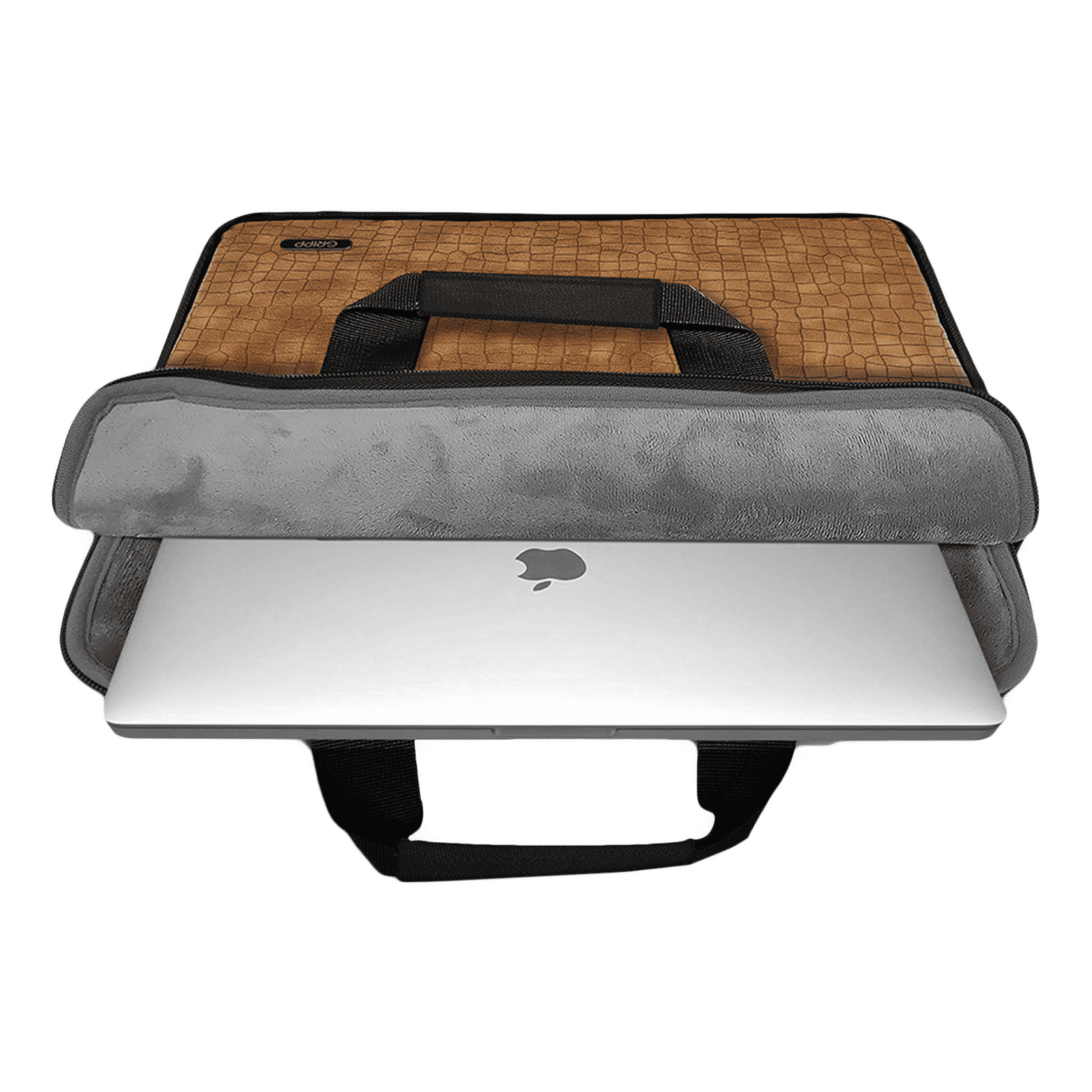 GRIPP Croc Compact Fleet Nylon Laptop Sling Bag for 13.3 & 14 Inch Laptop (Water Repellent, Camel)_4