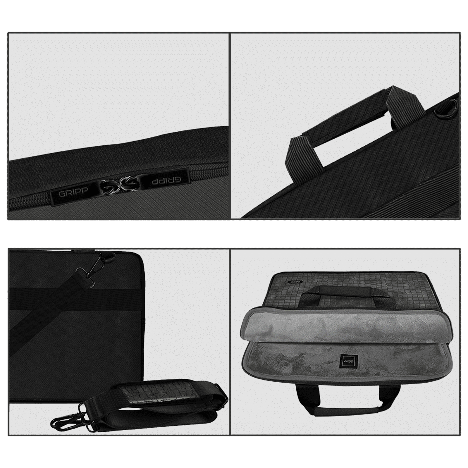 GRIPP Croc Compact Fleet Nylon Laptop Sling Bag for 13.3 & 14 Inch Laptop (Water Repellent, Green)_6