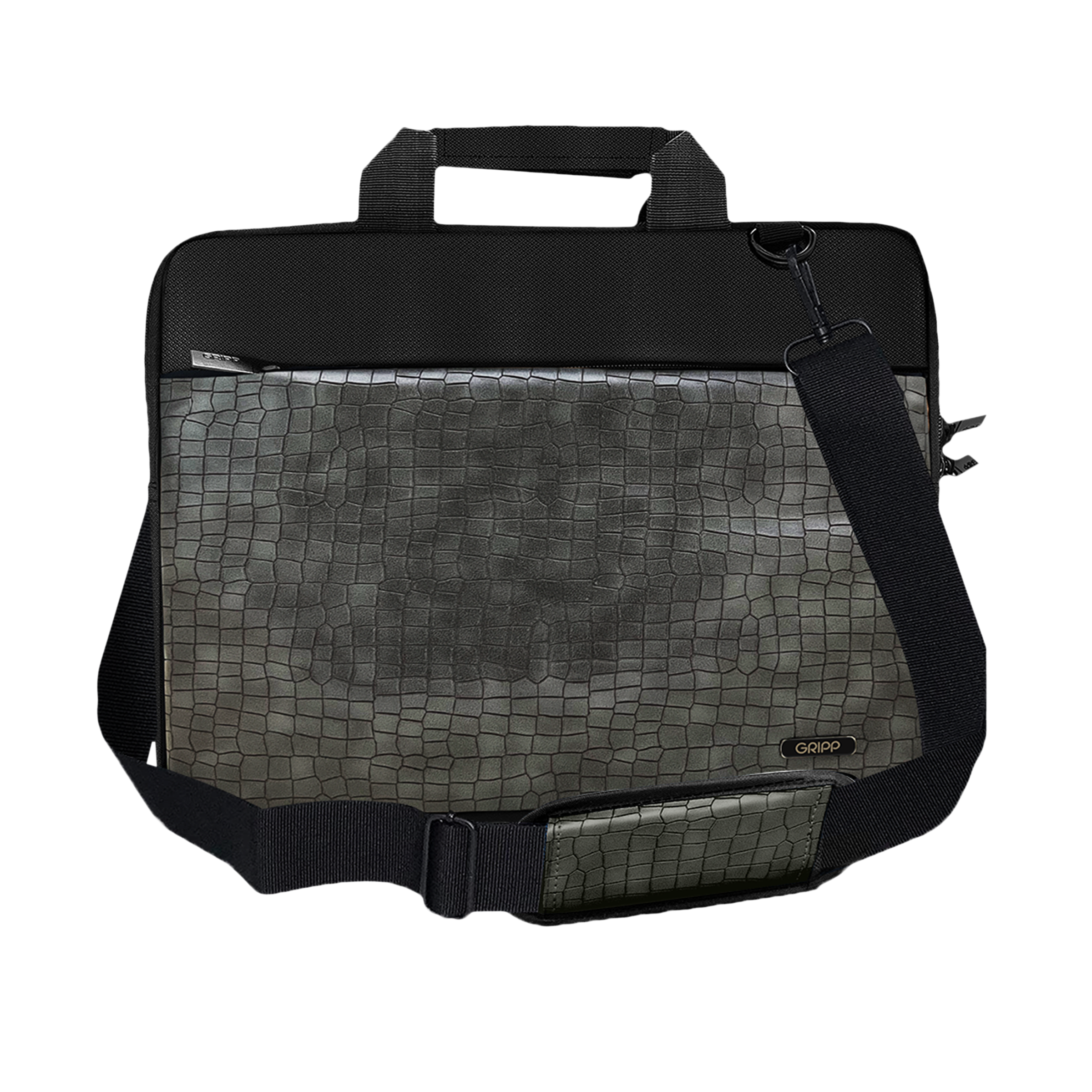 GRIPP Croc Compact Fleet Nylon Laptop Sling Bag for 13.3 & 14 Inch Laptop (Water Repellent, Green)_5