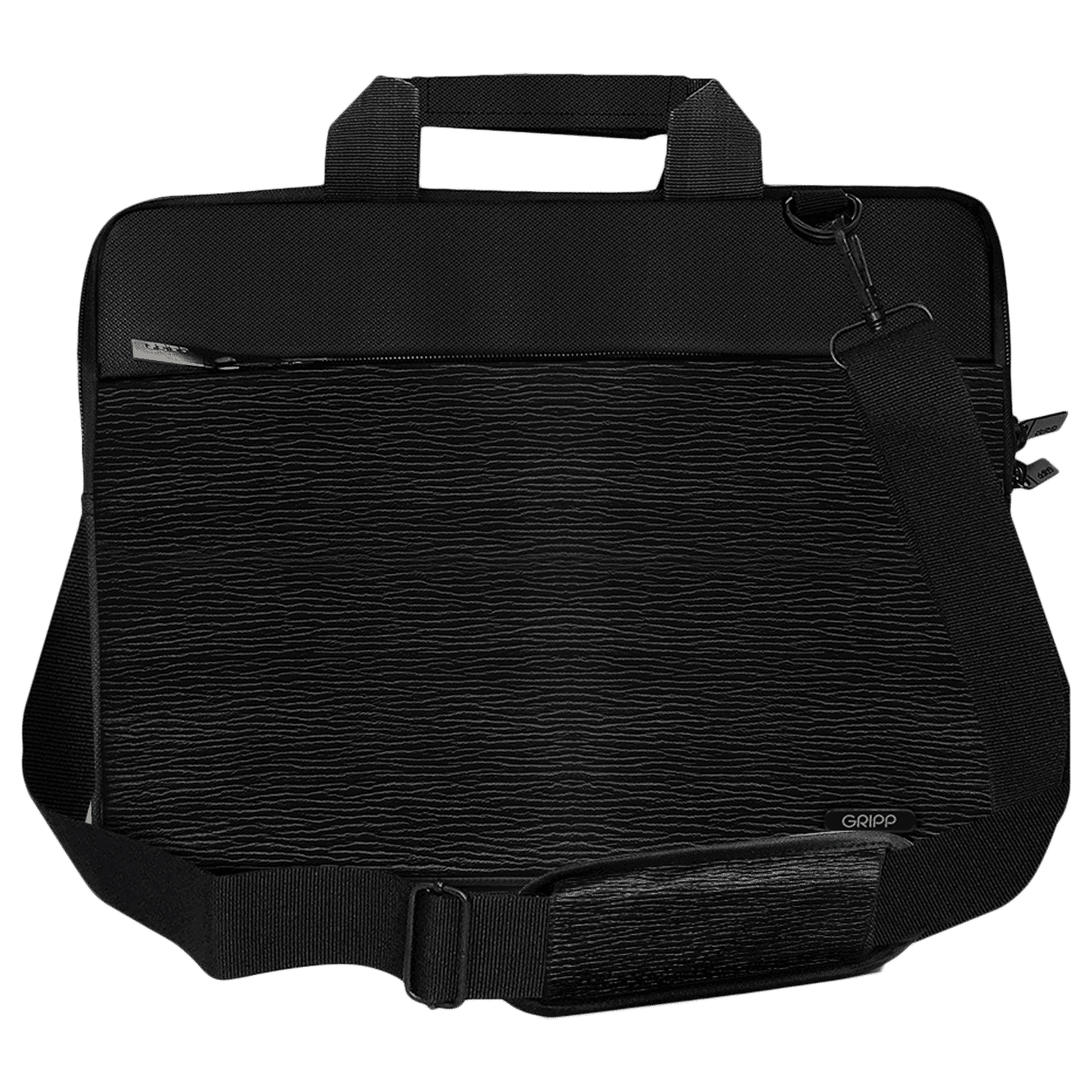 GRIPP Croc Compact Fleet Nylon Laptop Sling Bag for 13.3 & 14 Inch Laptop (Water Repellent, Black)_1