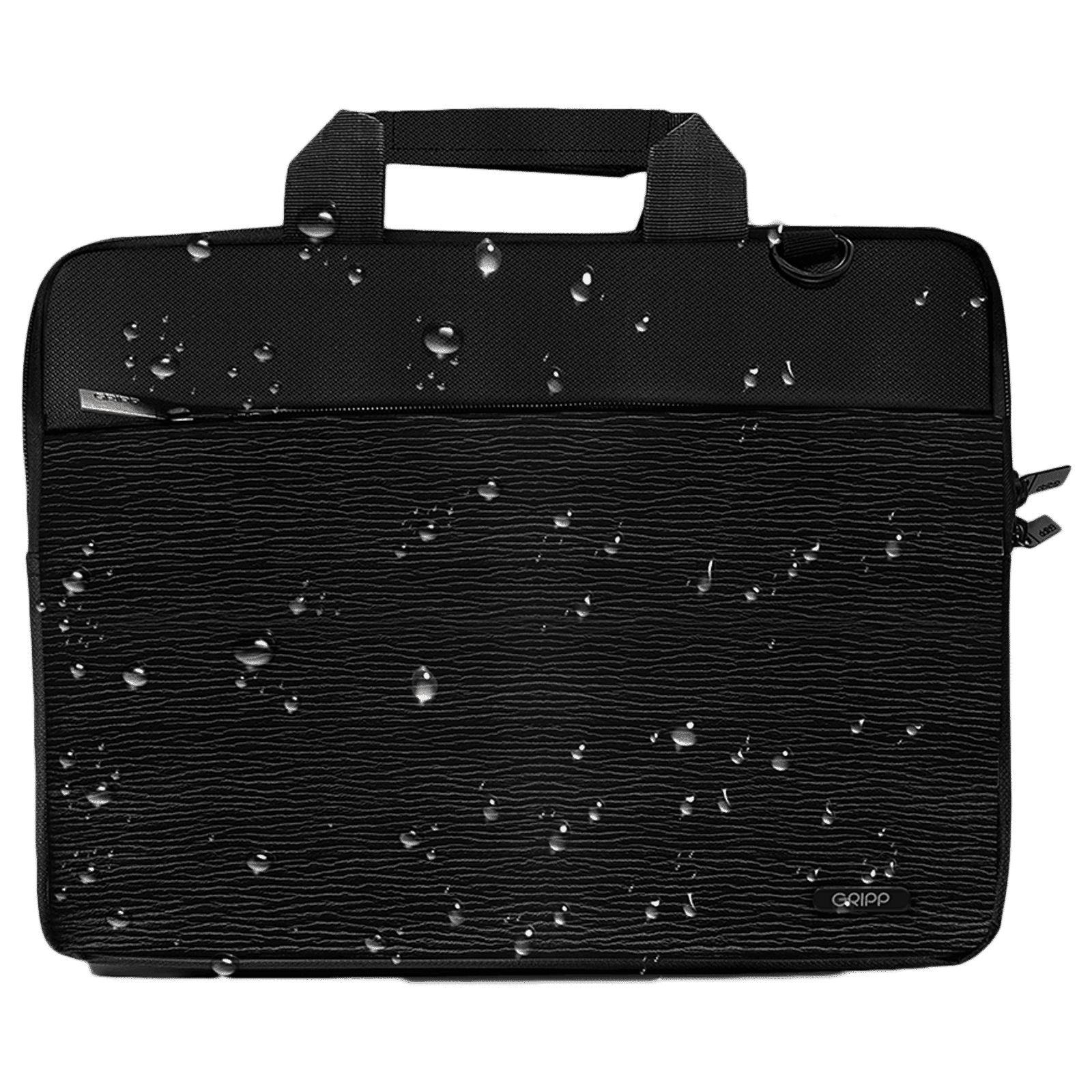 GRIPP Croc Compact Fleet Nylon Laptop Sling Bag for 13.3 & 14 Inch Laptop (Water Repellent, Black)_4
