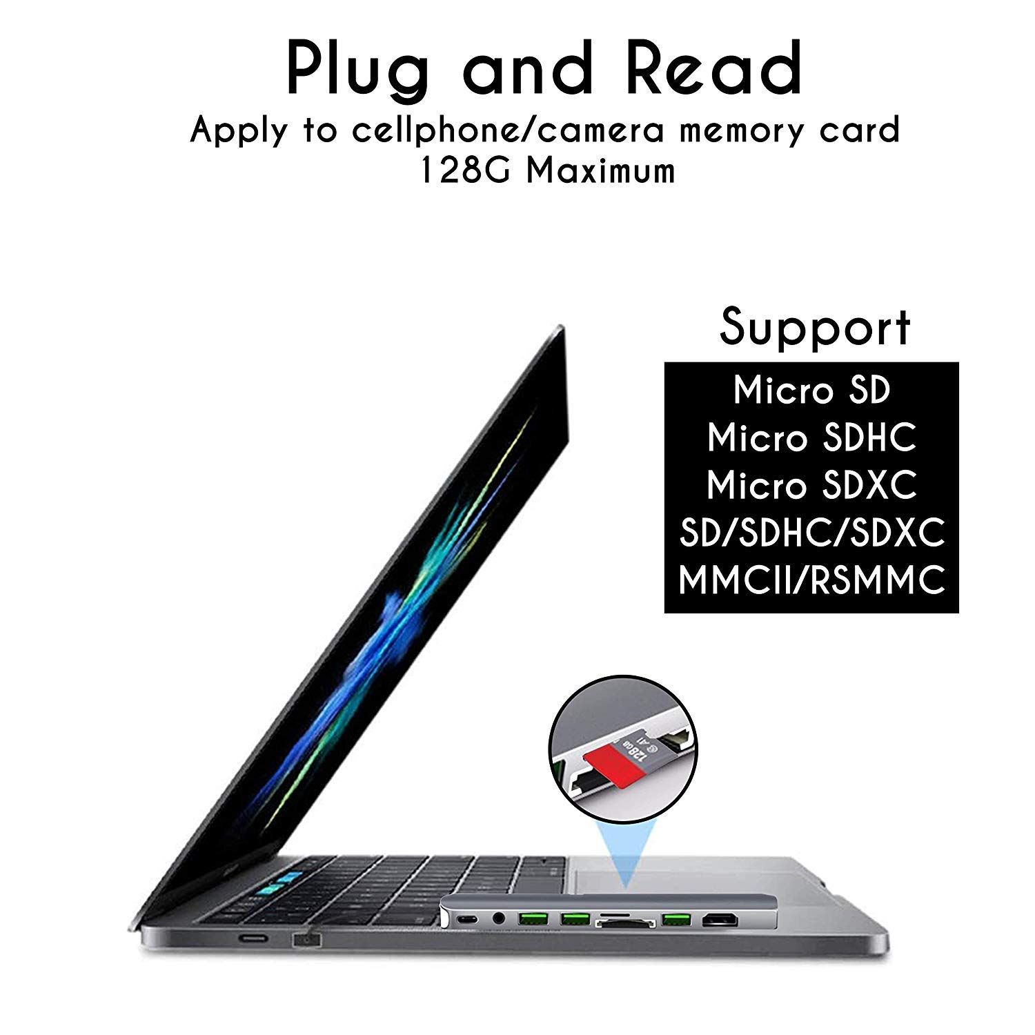 POWERUP 9-in-1 USB Type C to USB 2.0 Type A, USB Type C, 3.5mm Stereo, USB 3.0 Type A, SD Card Slot, TF Card, HDMI, LAN Port Multi-Port Adapter (Built-in Multi Protection, Space Grey)_5