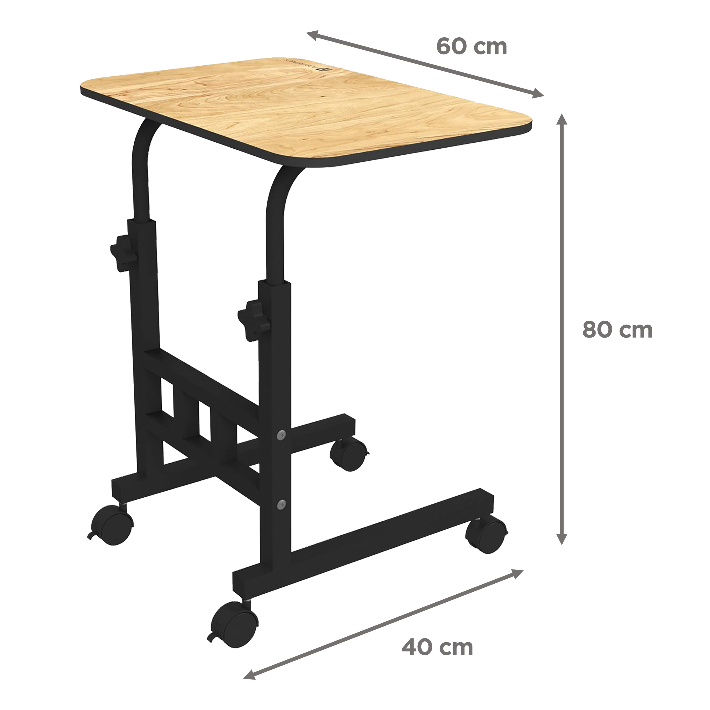 PORTRONICS My Buddy D Laptop Stand For Laptop (Includes A 4-Wheel Caster, POR 1376, Brown/Black)_2
