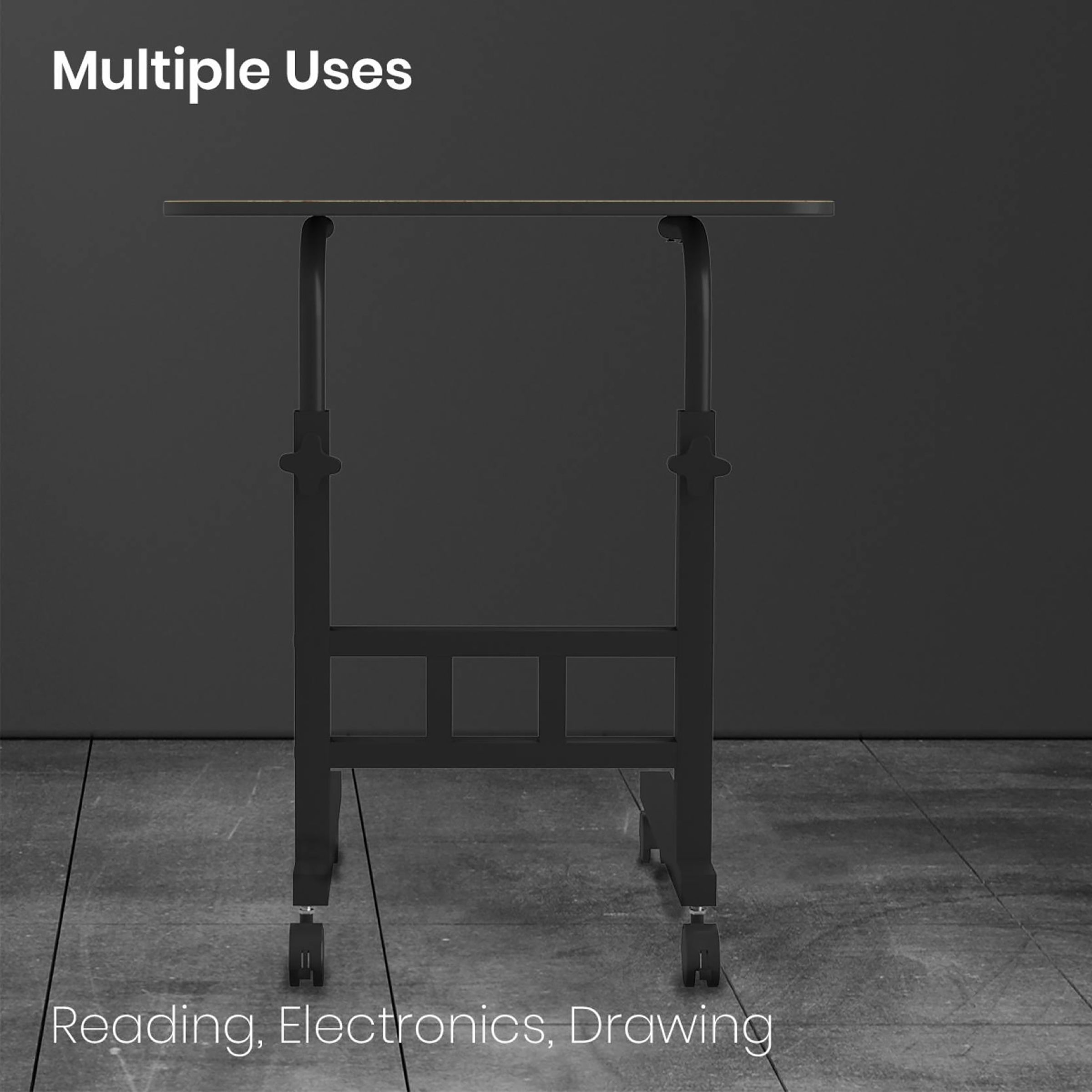 PORTRONICS My Buddy D Laptop Stand For Laptop (Includes A 4-Wheel Caster, POR 1376, Brown/Black)_6