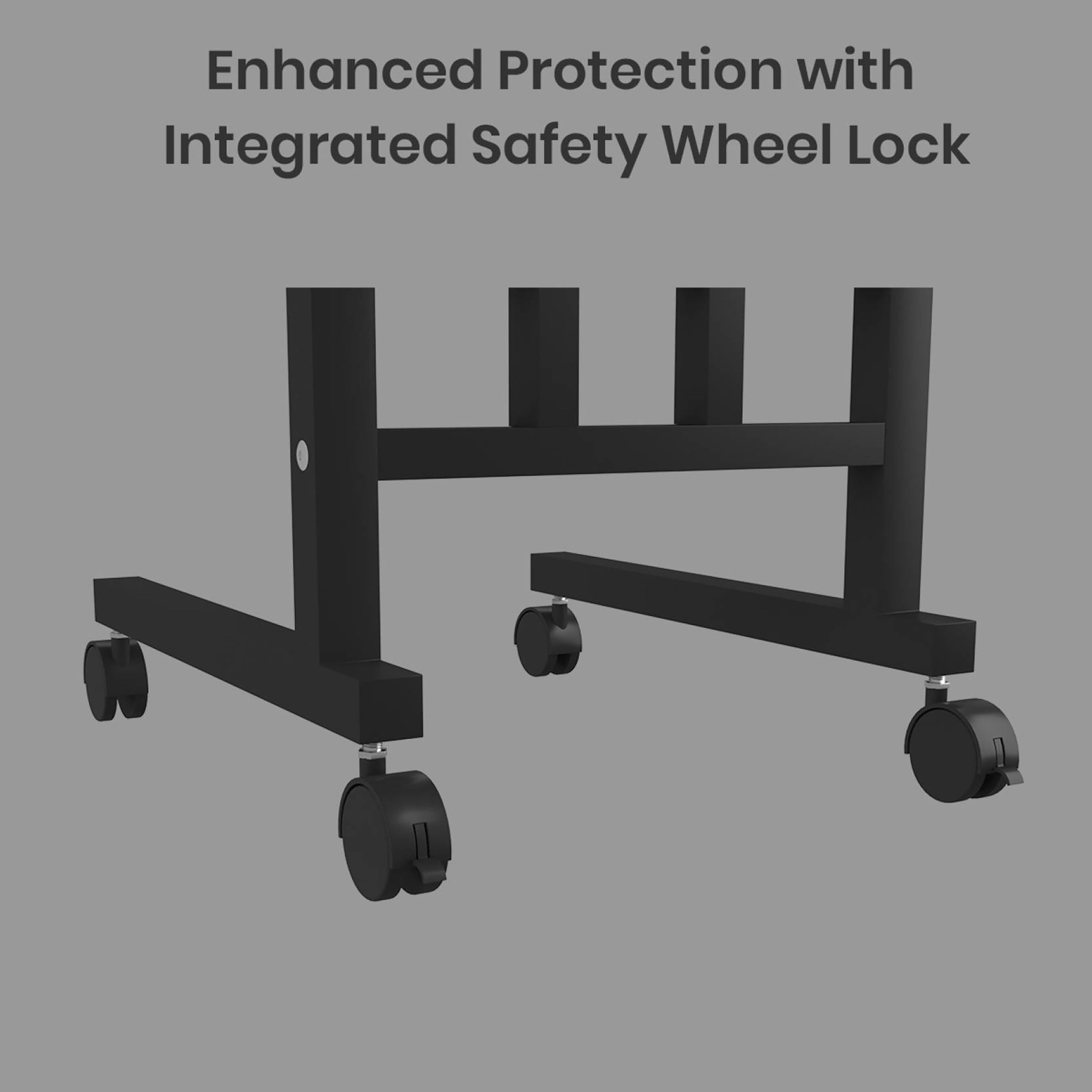 PORTRONICS My Buddy D Laptop Stand For Laptop (Includes A 4-Wheel Caster, POR 1376, Brown/Black)_7