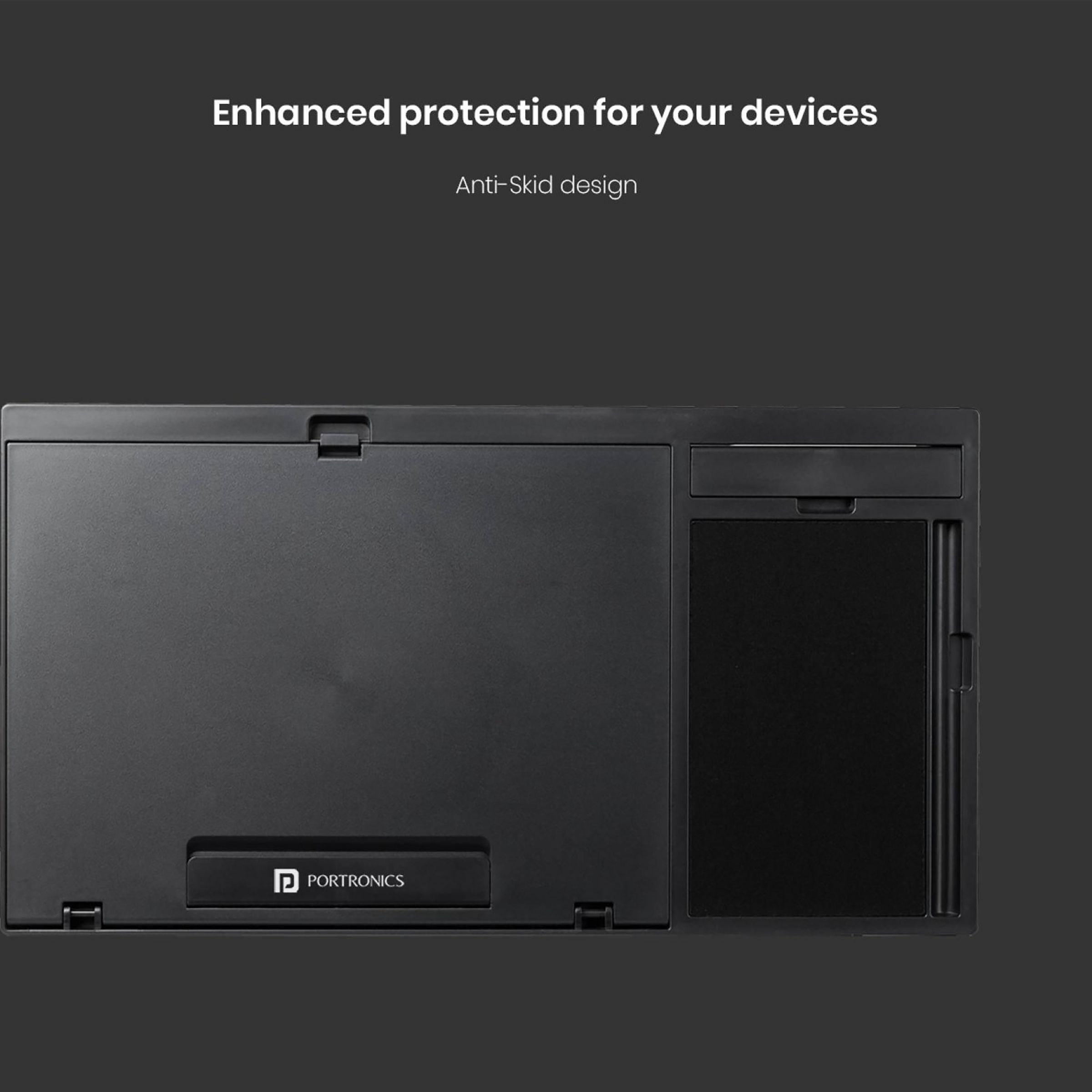 PORTRONICS My Buddy G Laptop Stand For Laptop & Mobile (Anti-Skid Design, POR 1365, Black)_8