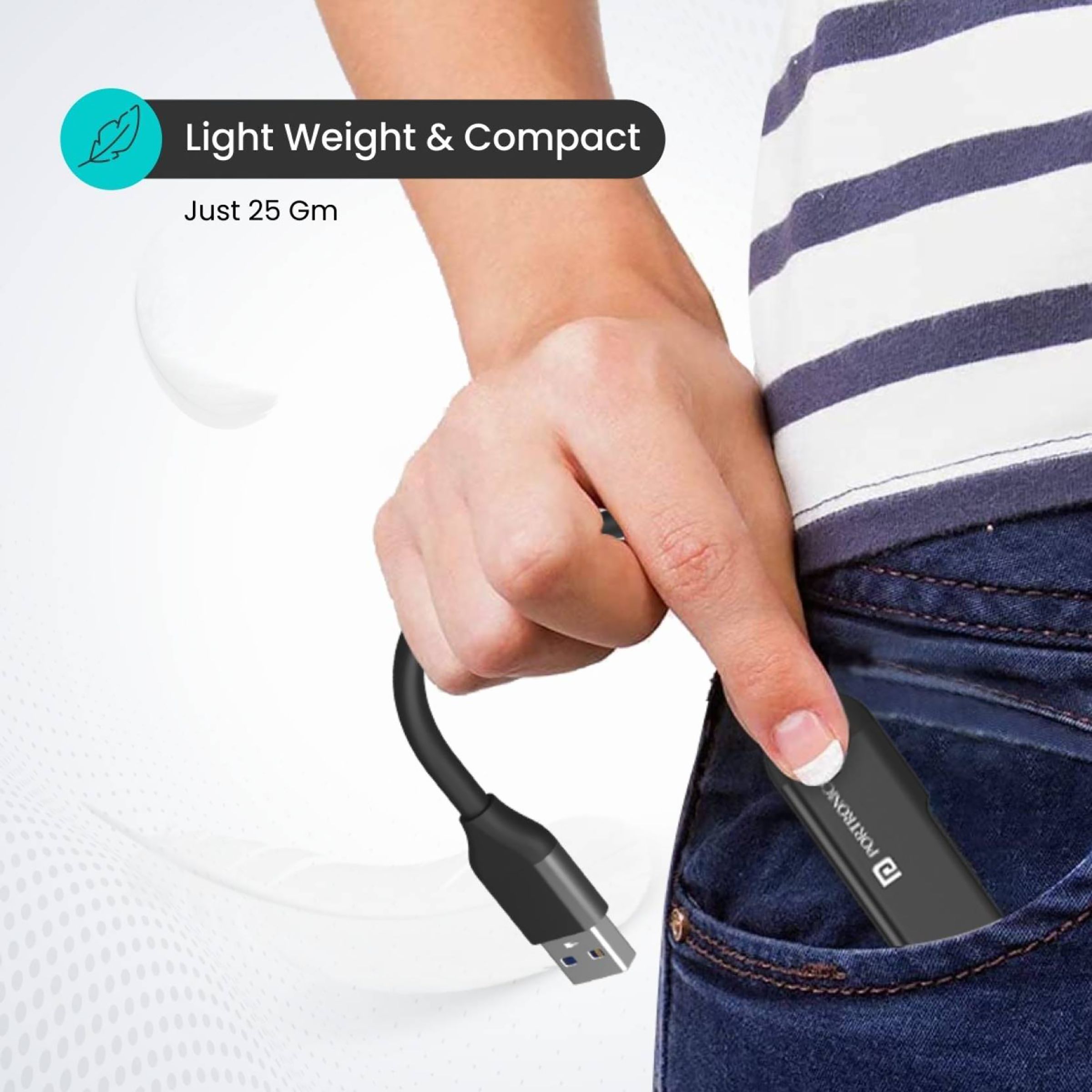 PORTRONICS Mport 31 4-in-1 USB Type A to USB 3.0 Type A, USB 2.0 Type A USB Hub (Up to 5 Gbps Data Transfer, Grey) PORTRONICS Mport 31 4-in-1 USB Type A to USB 3.0 Type A, USB 2.0 Type A USB Hub (Up to 5 Gbps Data Transfer, Grey)_4