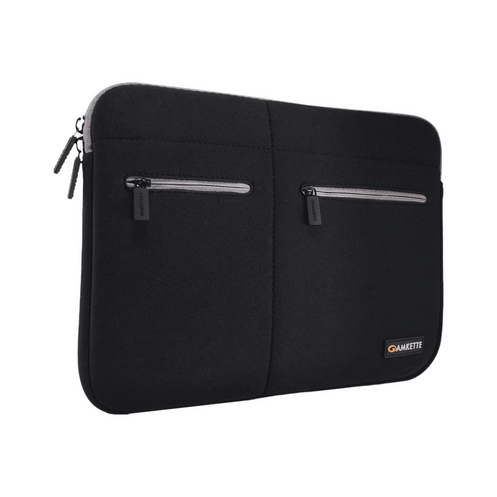 AMKETTE Neo Case MP 450 Neoprene Laptop Sleeve for 14 Inch Laptop (Water Resistant, Black/Grey)_1