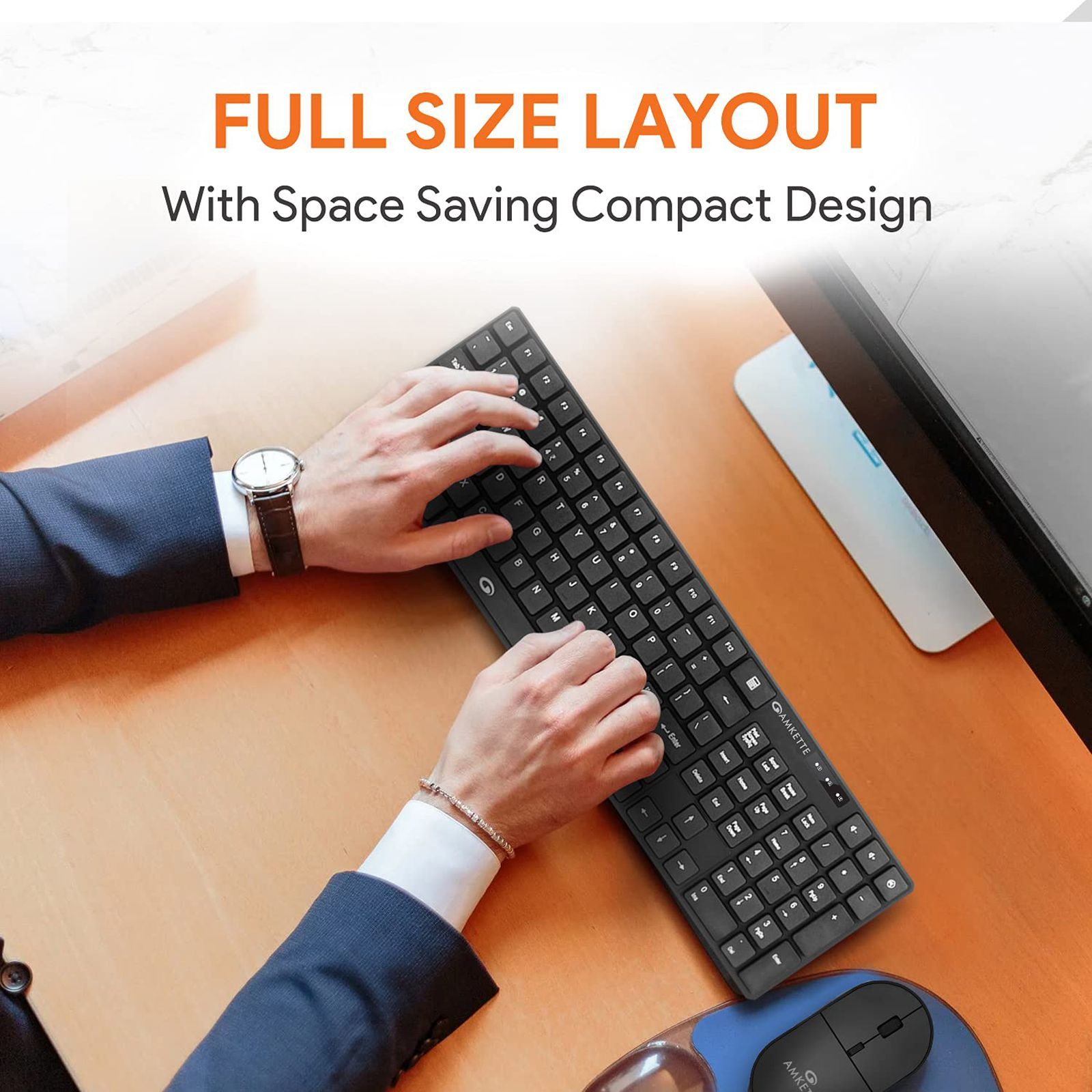 AMKETTE Primus V2 Wireless Keyboard & Mouse Combo (1600 DPI Adjustable, Advanced Wireless Protocol, Black) AMKETTE Primus V2 Wireless Keyboard & Mouse Combo (1600 DPI Adjustable, Advanced Wireless Protocol, Black)_2