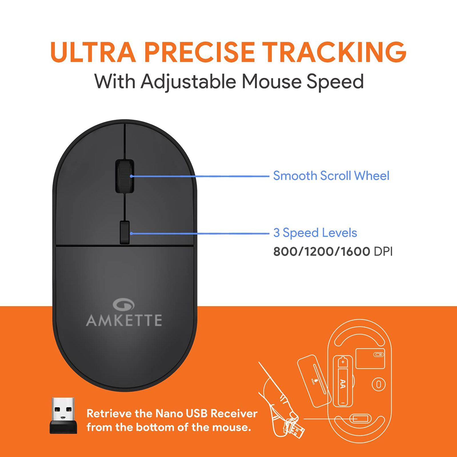 AMKETTE Primus V2 Wireless Keyboard & Mouse Combo (1600 DPI Adjustable, Advanced Wireless Protocol, Black) AMKETTE Primus V2 Wireless Keyboard & Mouse Combo (1600 DPI Adjustable, Advanced Wireless Protocol, Black)_5