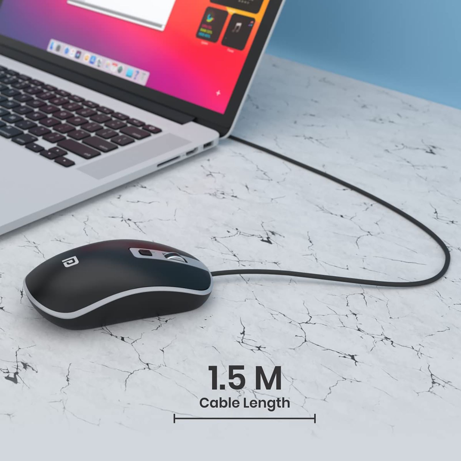 Portronics Toad 21 Wired USB Optical Mouse (Compatible With Any Operating System, POR 1479, Black) Portronics Toad 21 Wired USB Optical Mouse (Compatible With Any Operating System, POR 1479, Black)_4