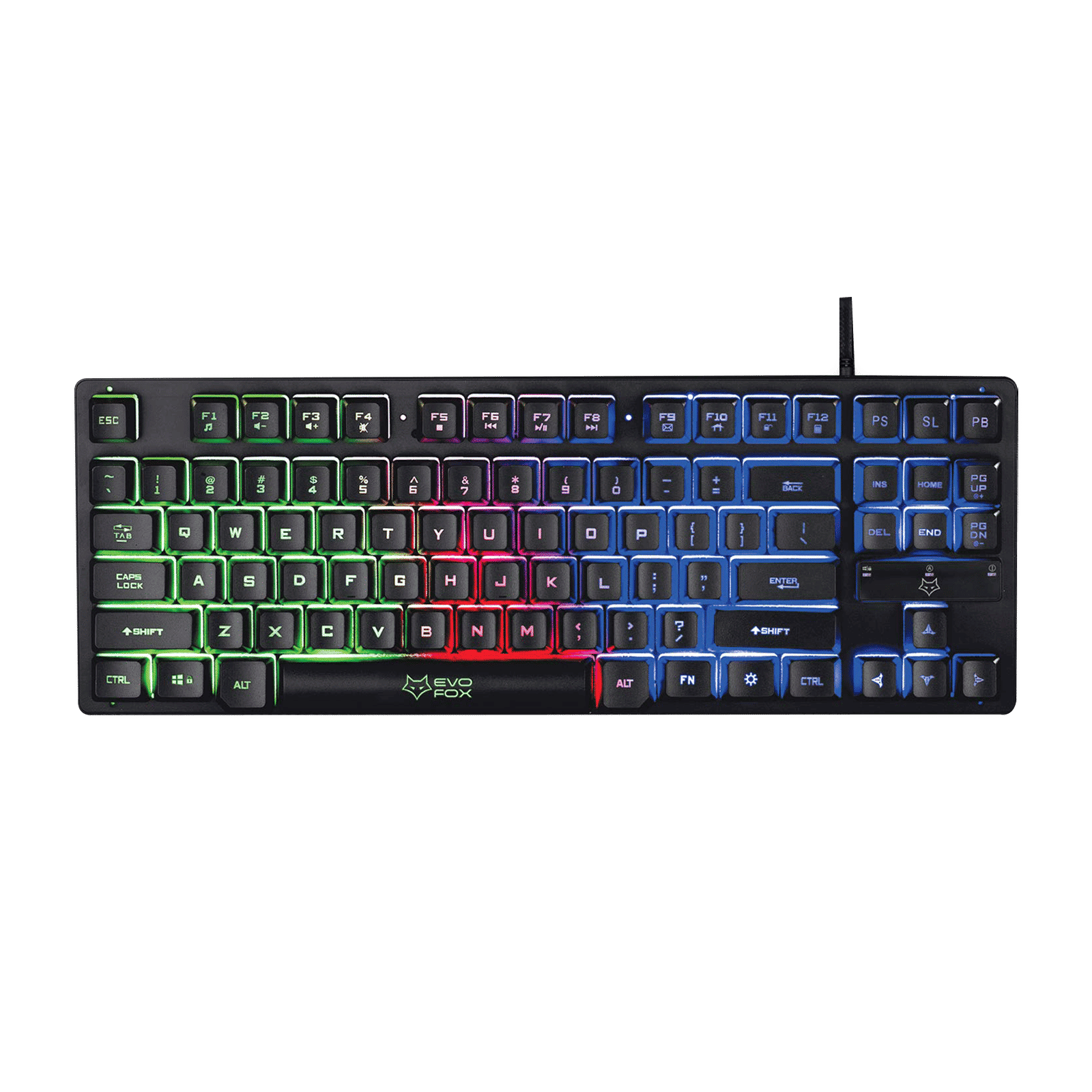 AMKETTE EvoFox Fireblade TKL Wired Gaming Keyboard with Backlit Keys (Spill Resistant, Black)_1