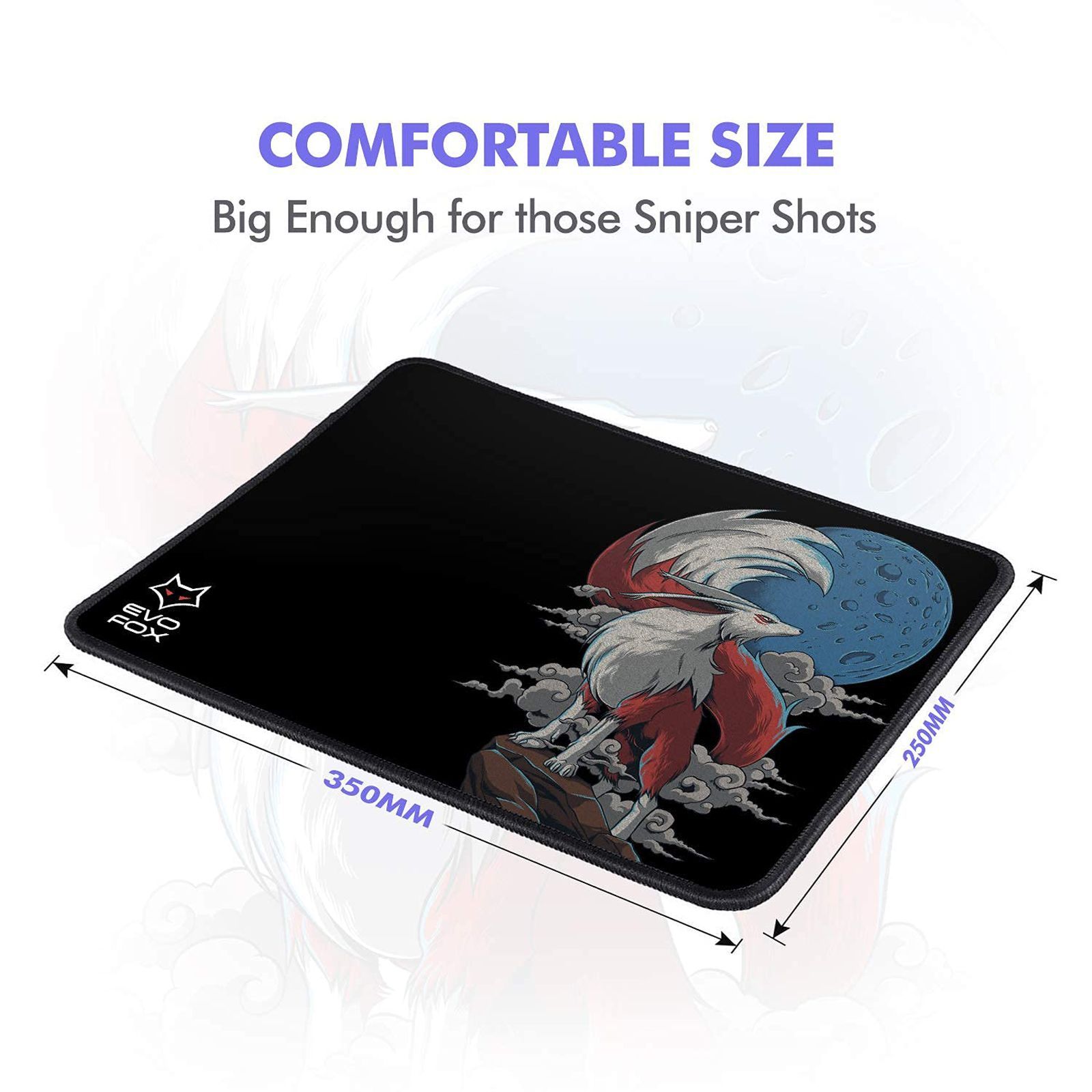 AMKETTE Falcon X35 Gaming Mouse Pad (Non-Slip Rubber base, 595BK, Black)_2